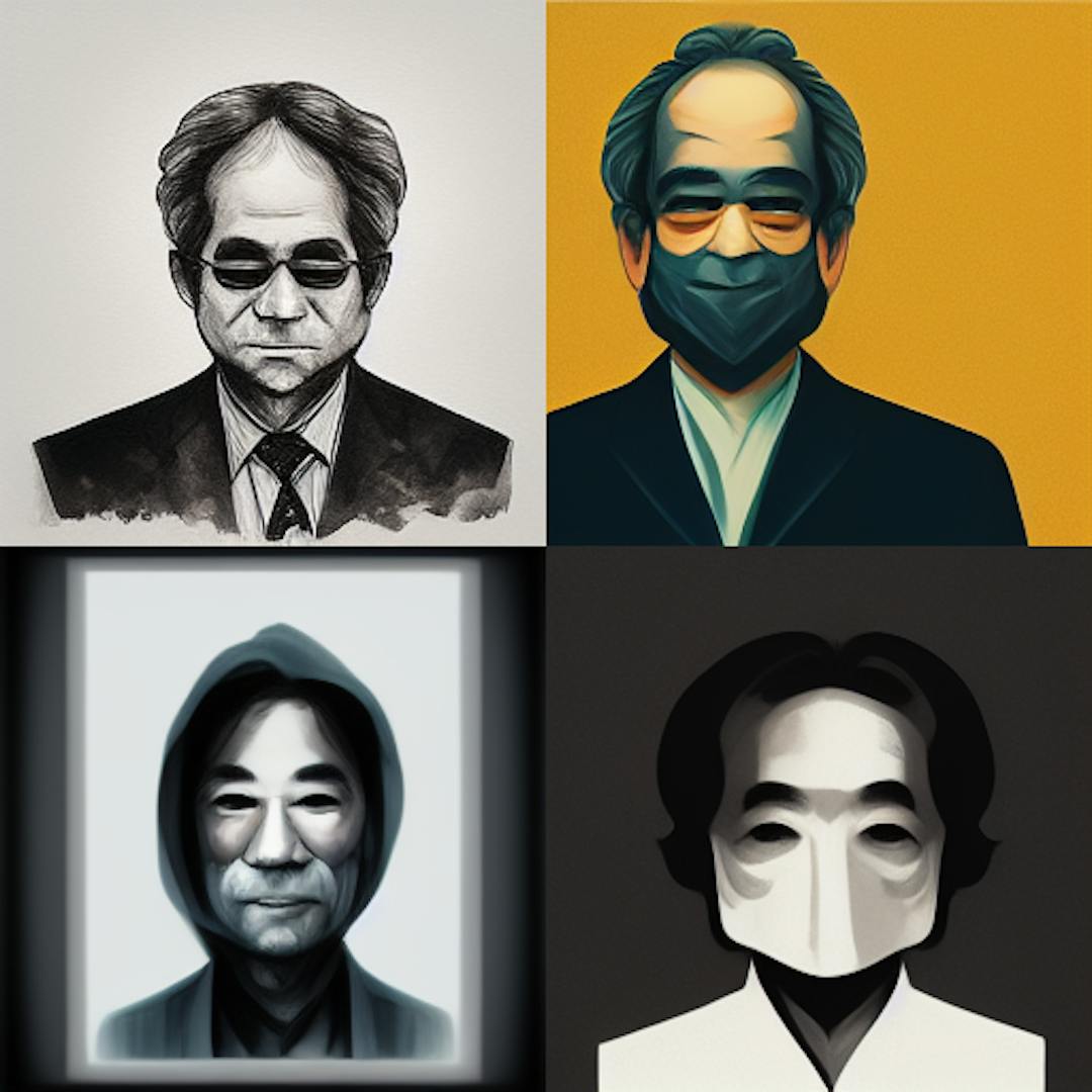 AI rendering of Satoshi Nakamoto