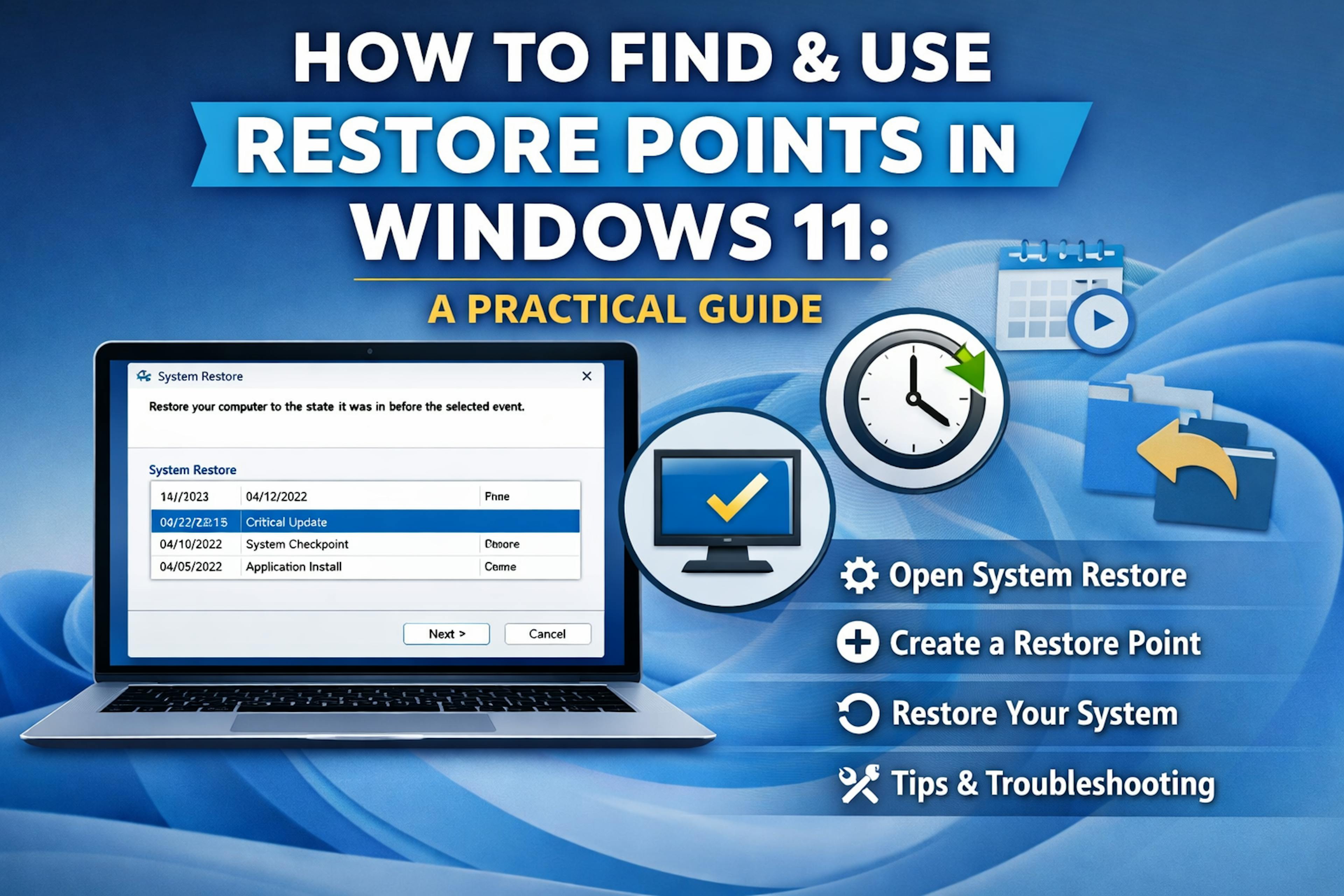featured image - How to Find and Use Restore Points in Windows 11