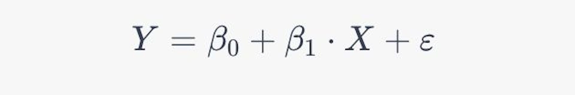 linear regression model equation