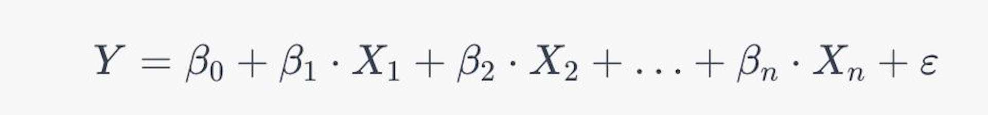 multiple linear regression model equation