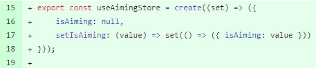 Condition with the changed isAiming value to null