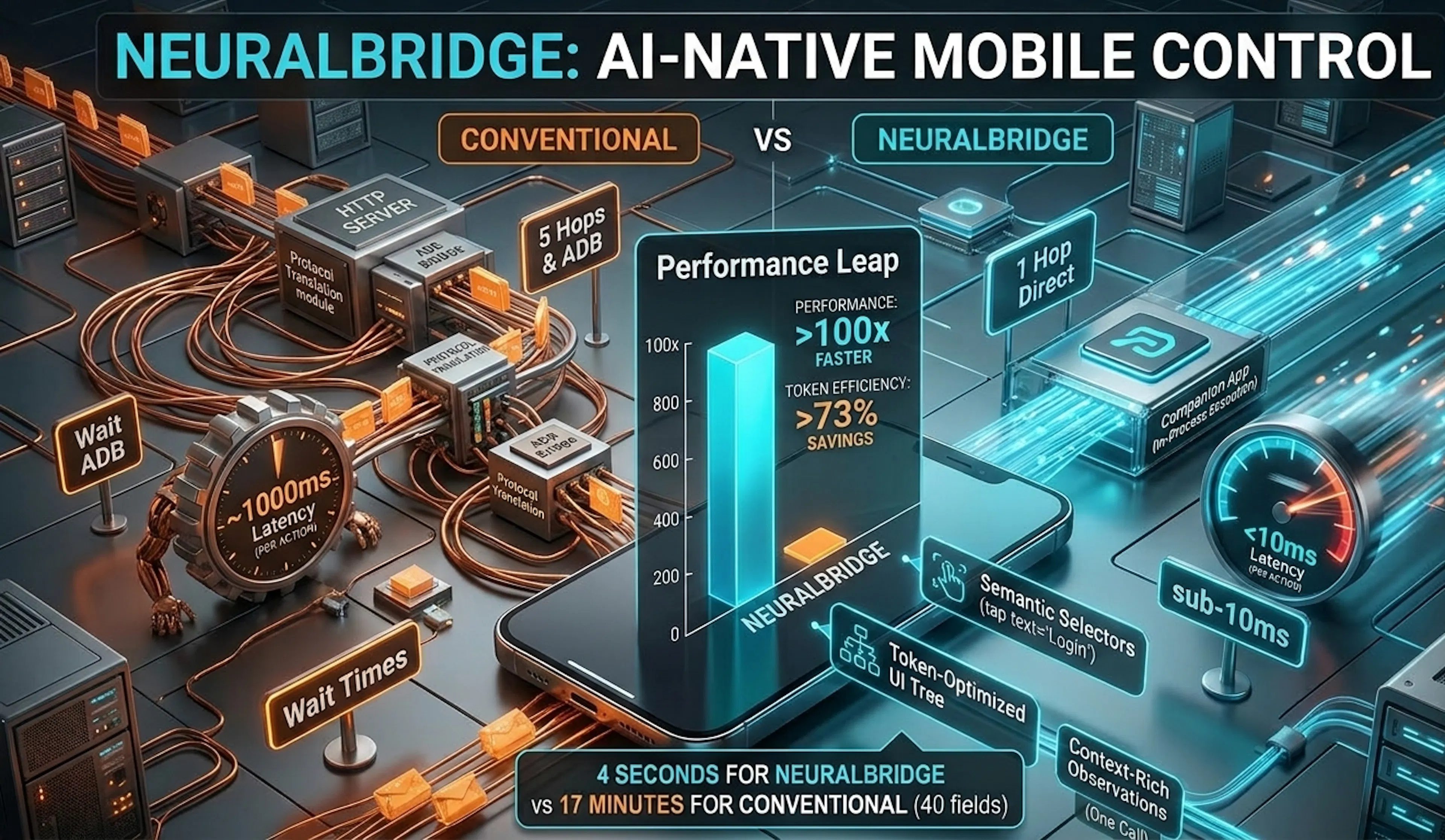 featured image - I Built a 100x Faster Android Automation Tool Because AI Agents Deserve Better