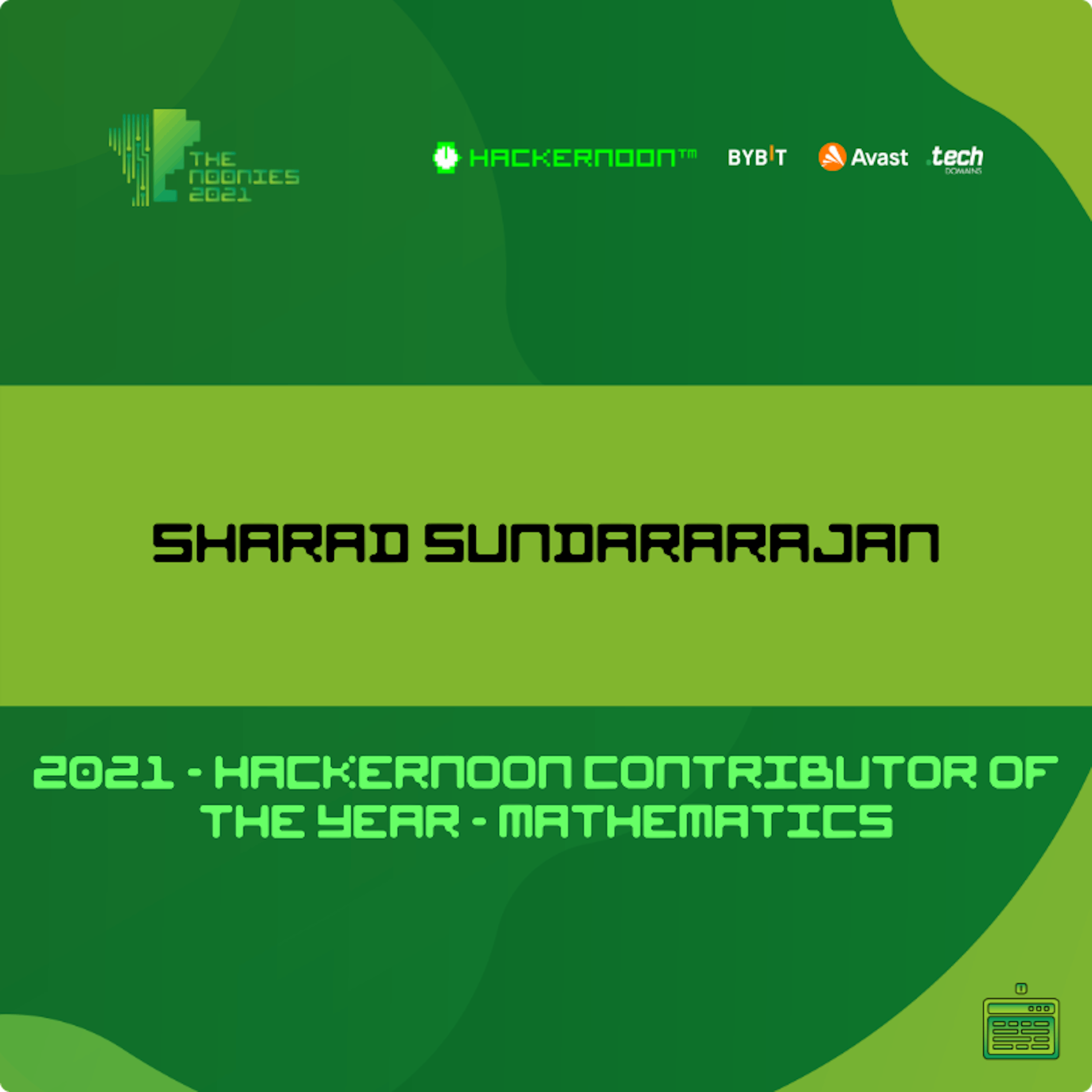 Thrilled to be Recognized as The HackerNoon Contributor of the Year - MATHEMATICS