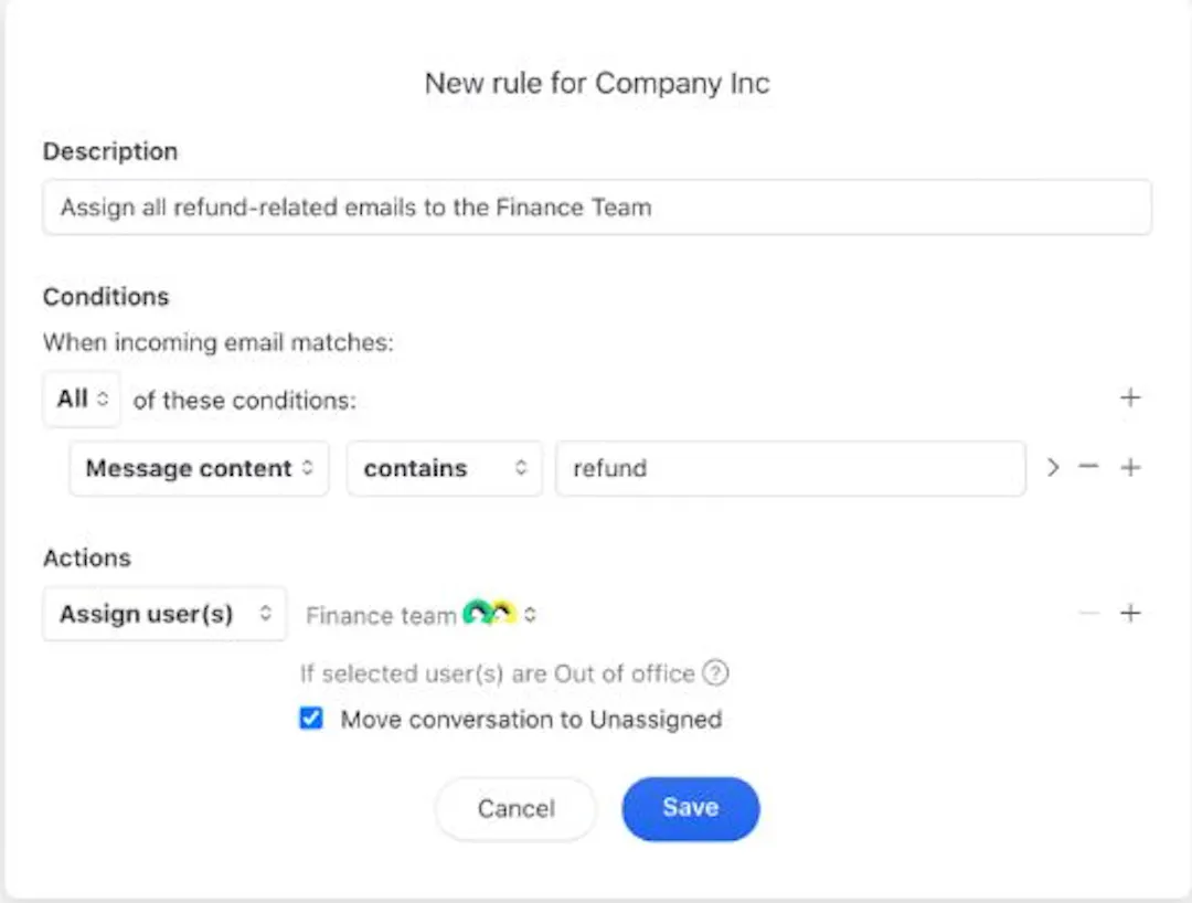 Missive automation rules