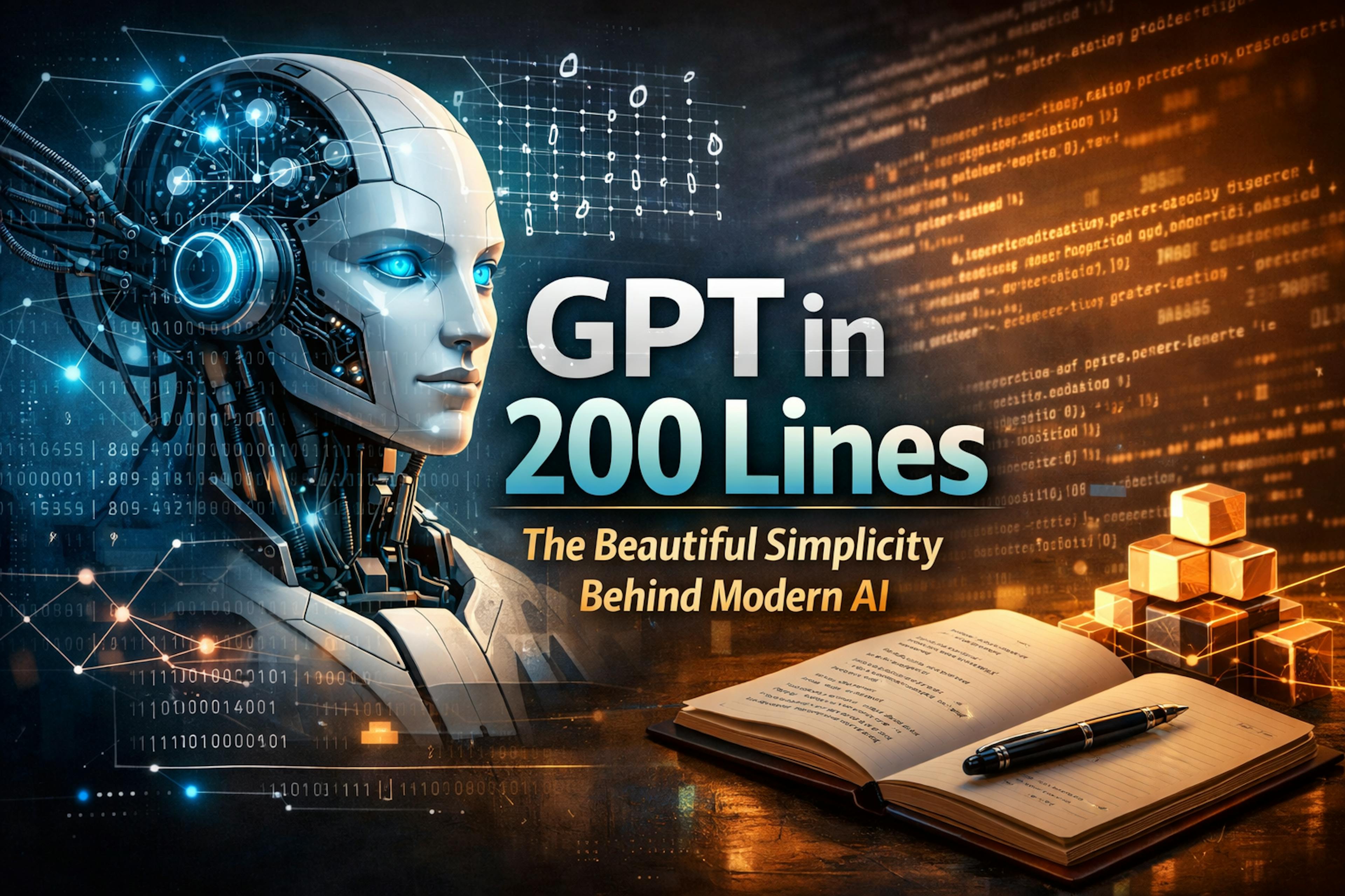 featured image - GPT in 200 Lines: The Beautiful Simplicity Behind Modern AI
