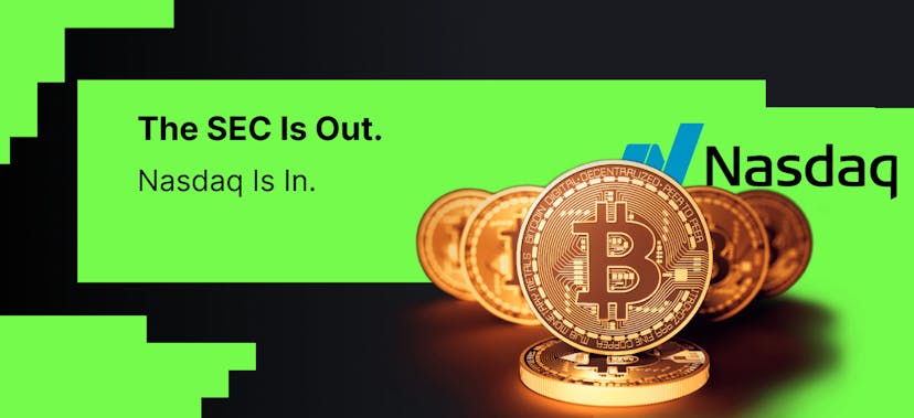 /with-the-sec-on-the-sidelines-nasdaq-becomes-cryptos-new-sheriff feature image