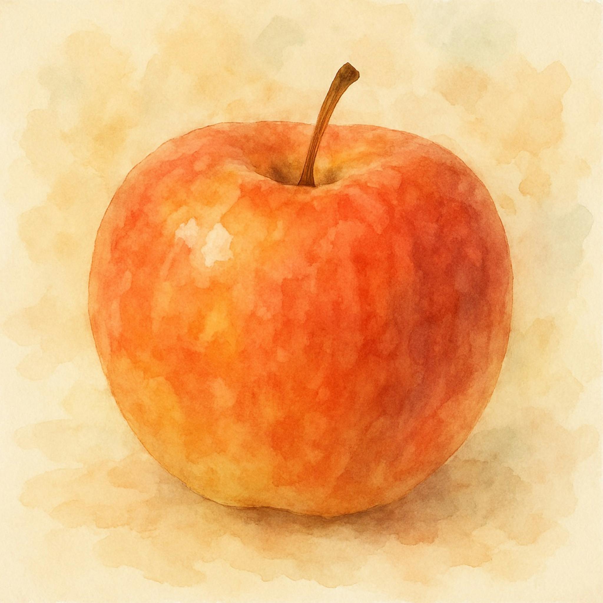 Illustration created by the author using DALL-E 3. Used prompt: “Generate a digital painting of an apple in watercolour style”.