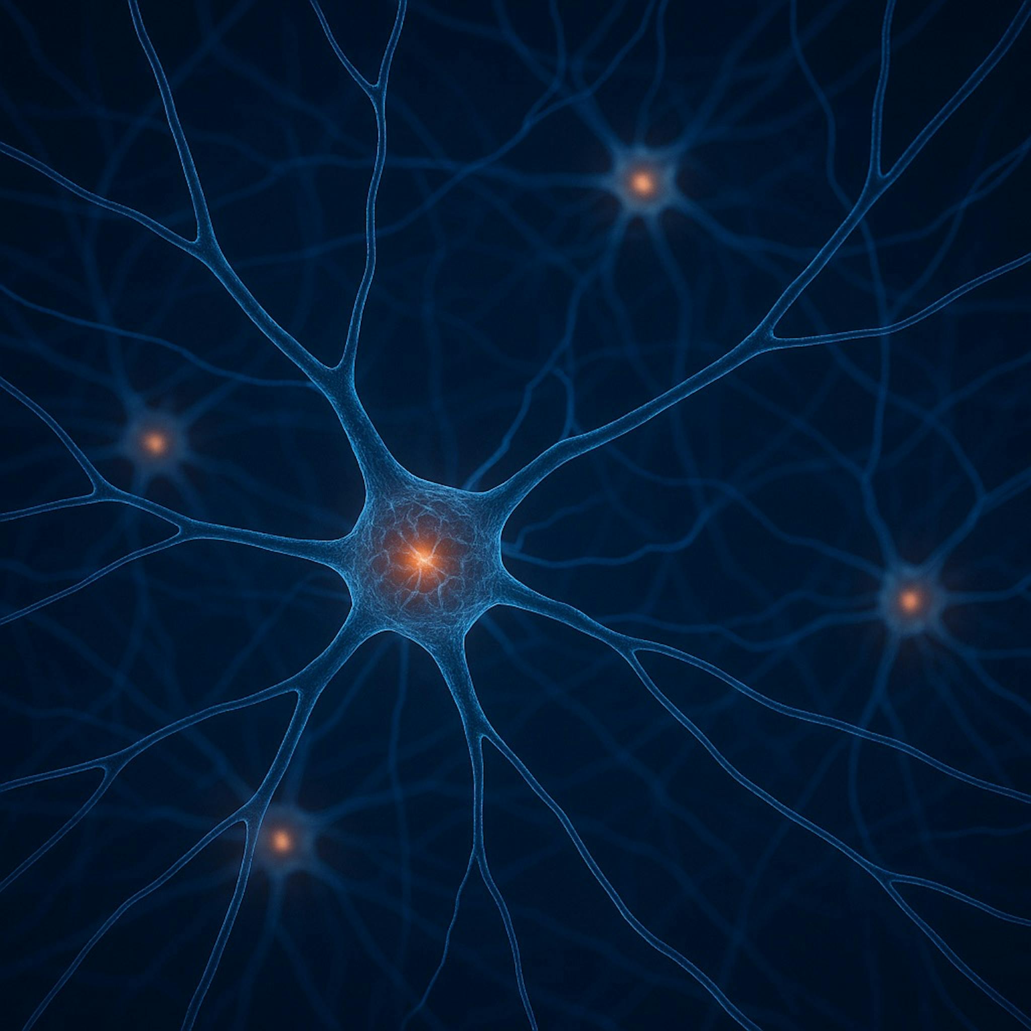 Neurons in human brain. Illustration created by the author using DALL-E 3.
