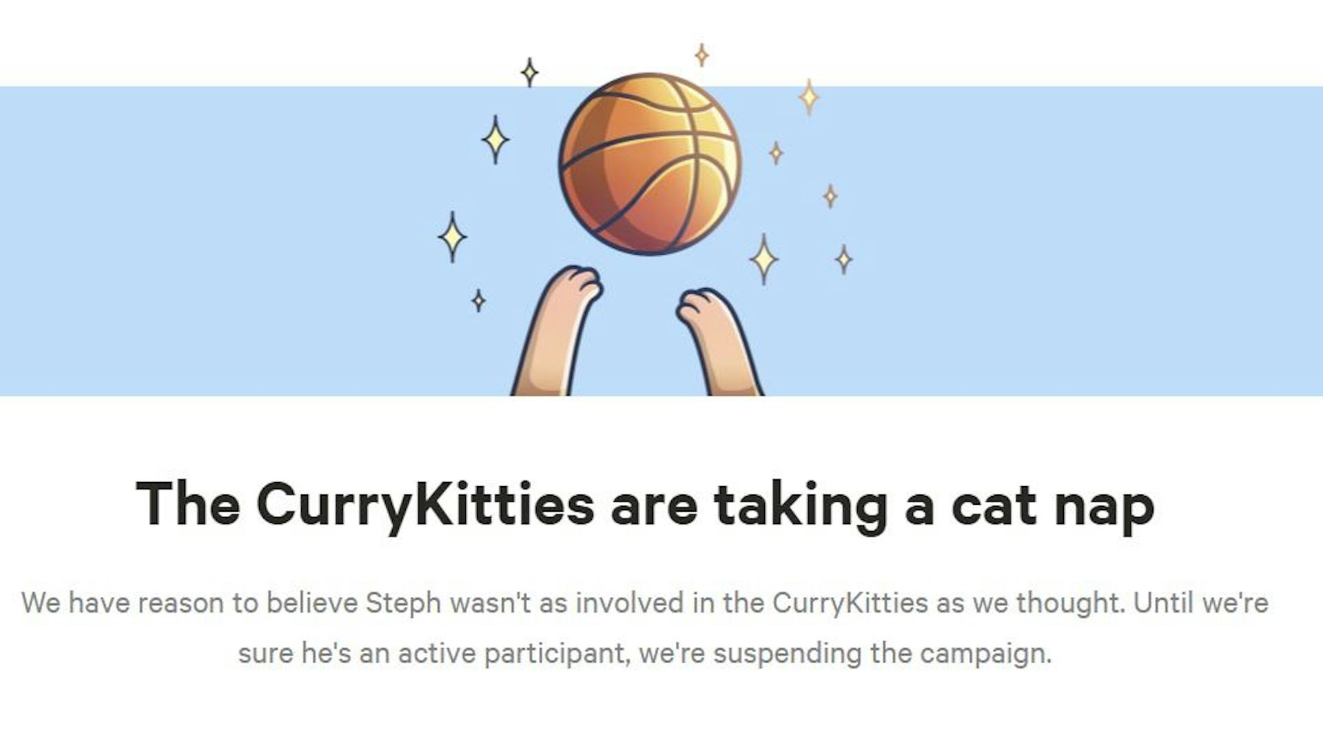 Fig. 5. The official announcement on the web page was previously used for the CurryKitties marketing campaign.