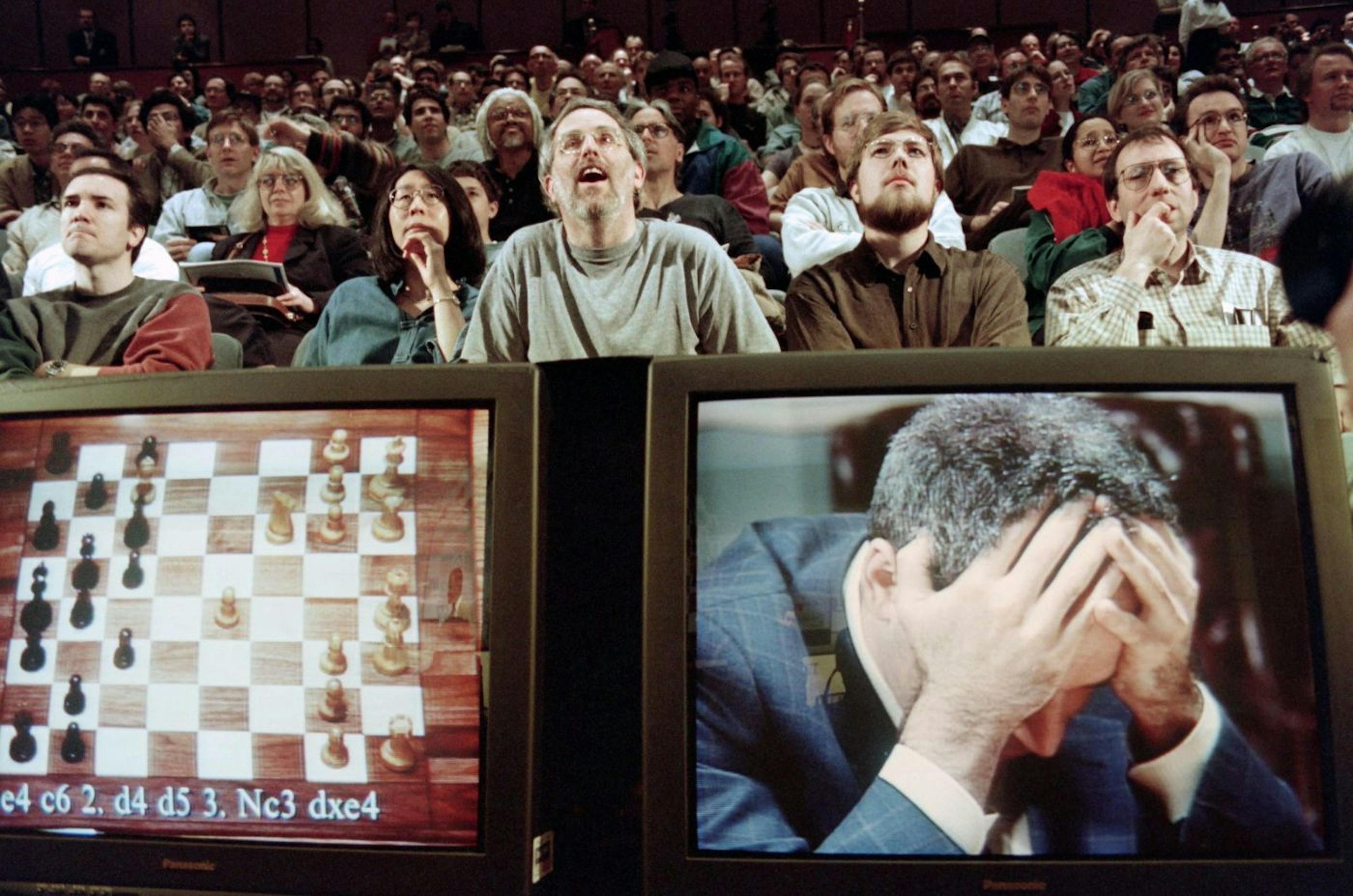 Garry Kasparov, World Chess champion, loses to IBM's Deep Blue in 1997,  putting AI in the spotlight