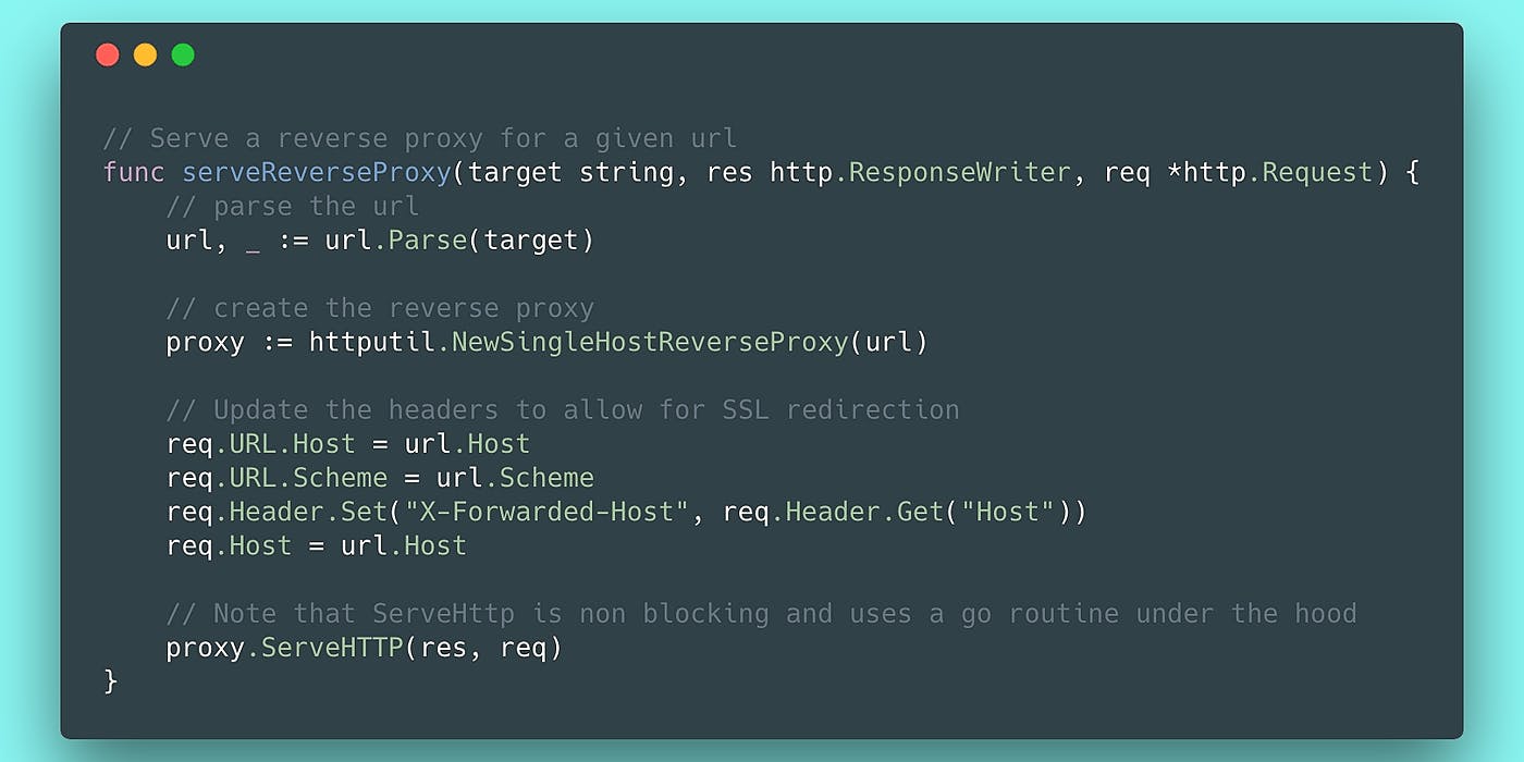 featured image - Writing a Reverse Proxy in just one line with Go