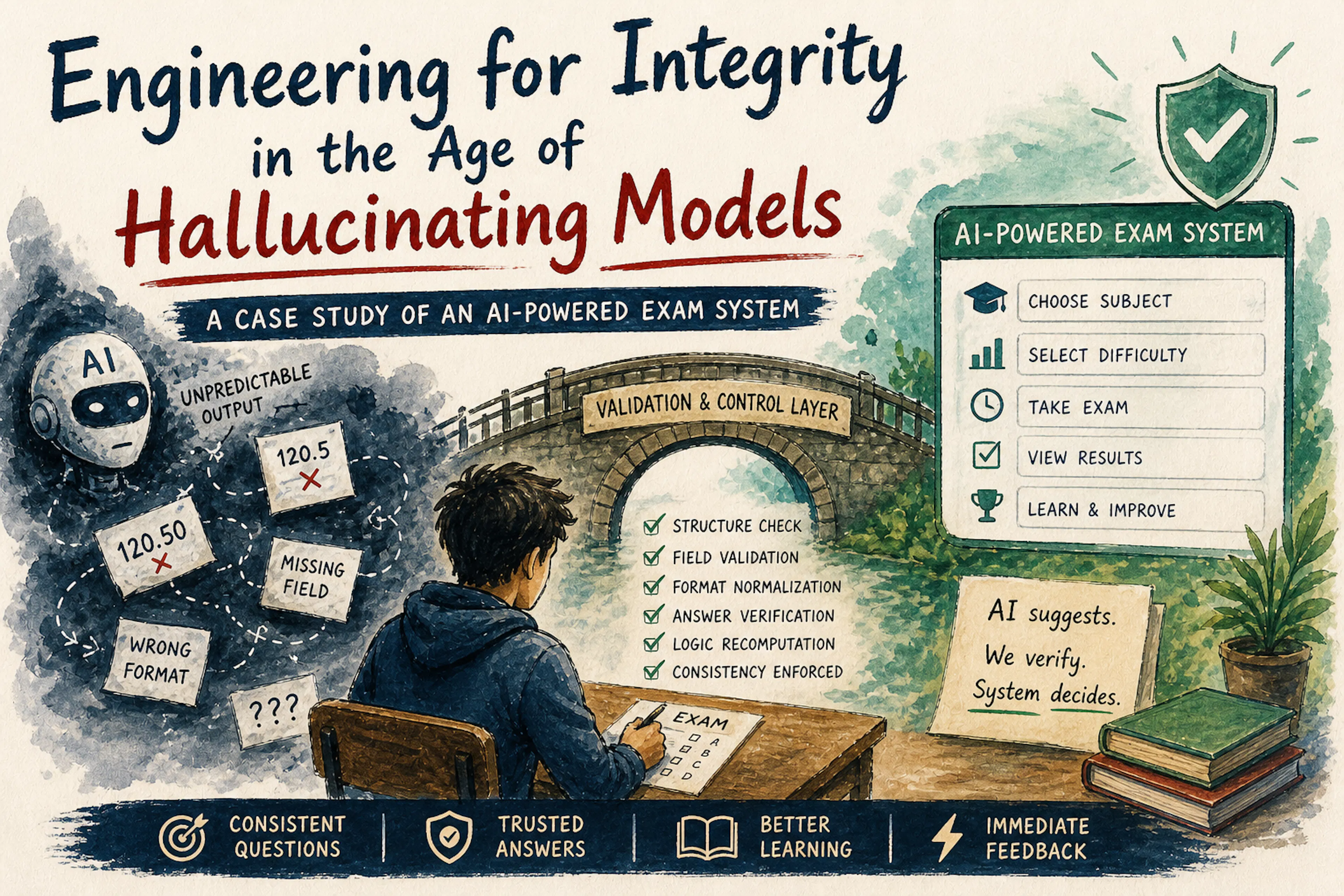 Engineering for Integrity in the Age of Hallucinating Models: An AI-Powered Exam System Case Study
