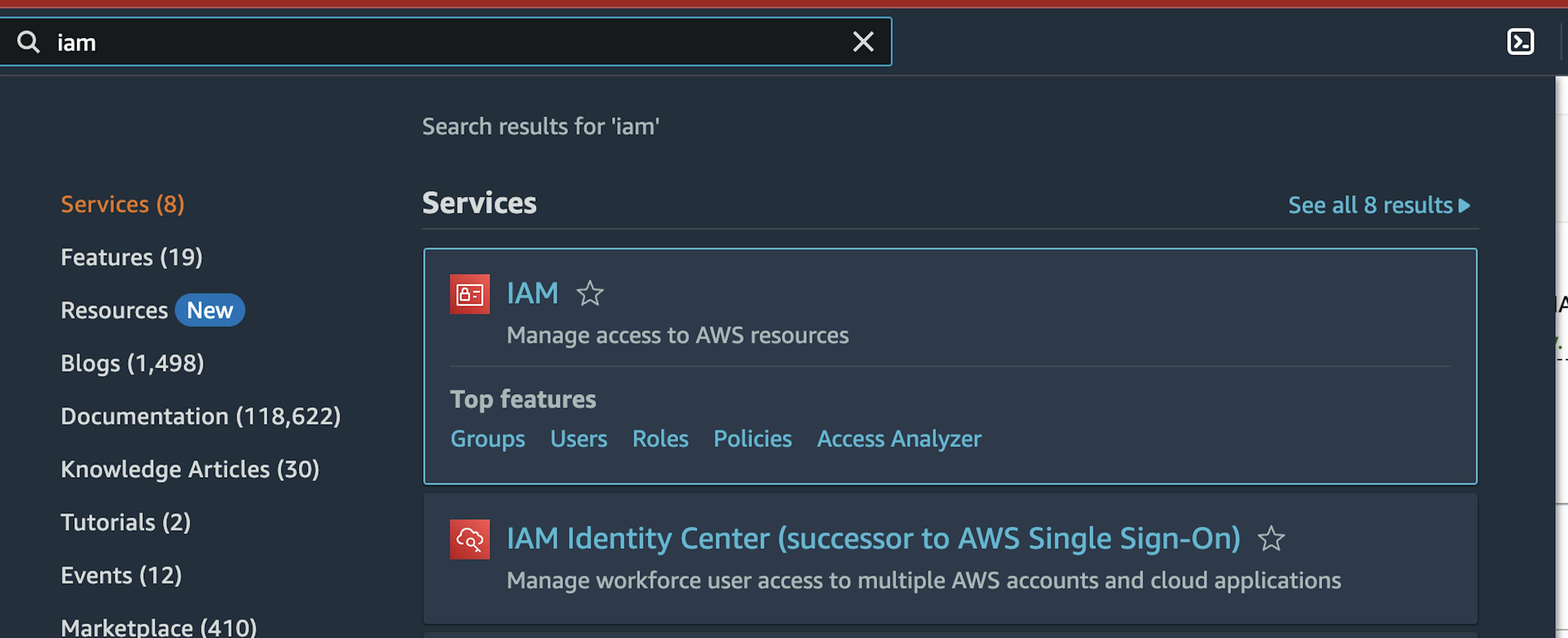 IAM service on AWS