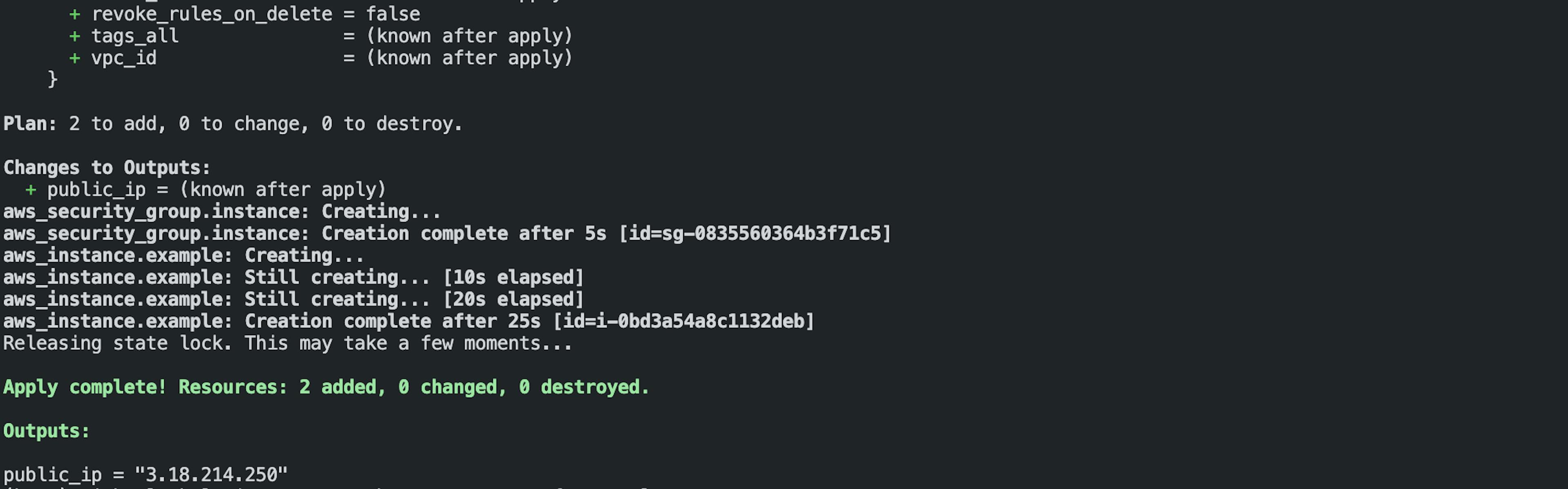 Running terraform apply -auto-approve on web-server configuration