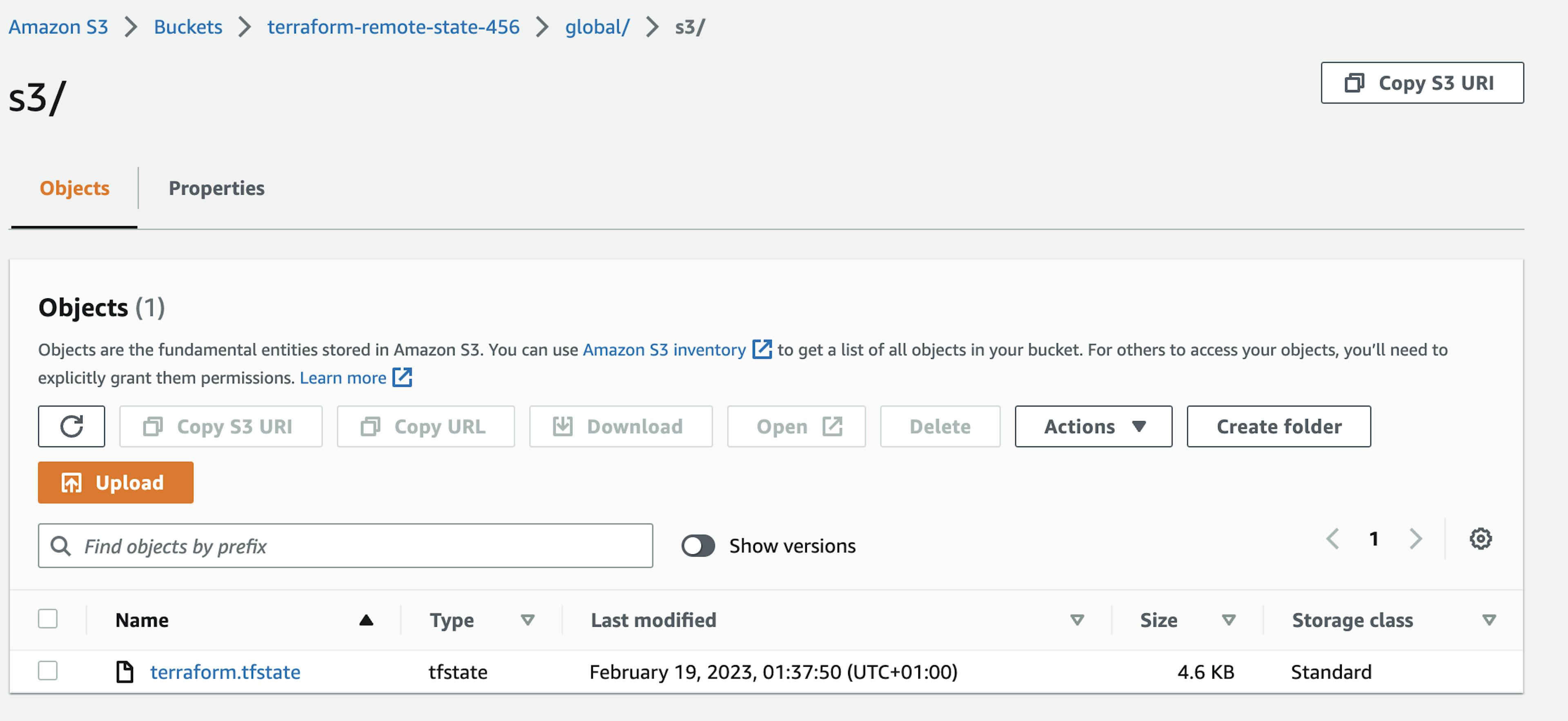 Remote state in S3 bucket