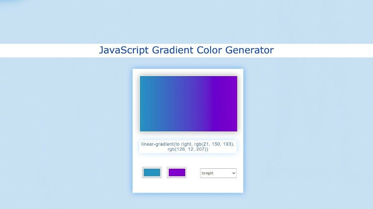 Making a Gradient Color Generator App Using JavaScript | HackerNoon