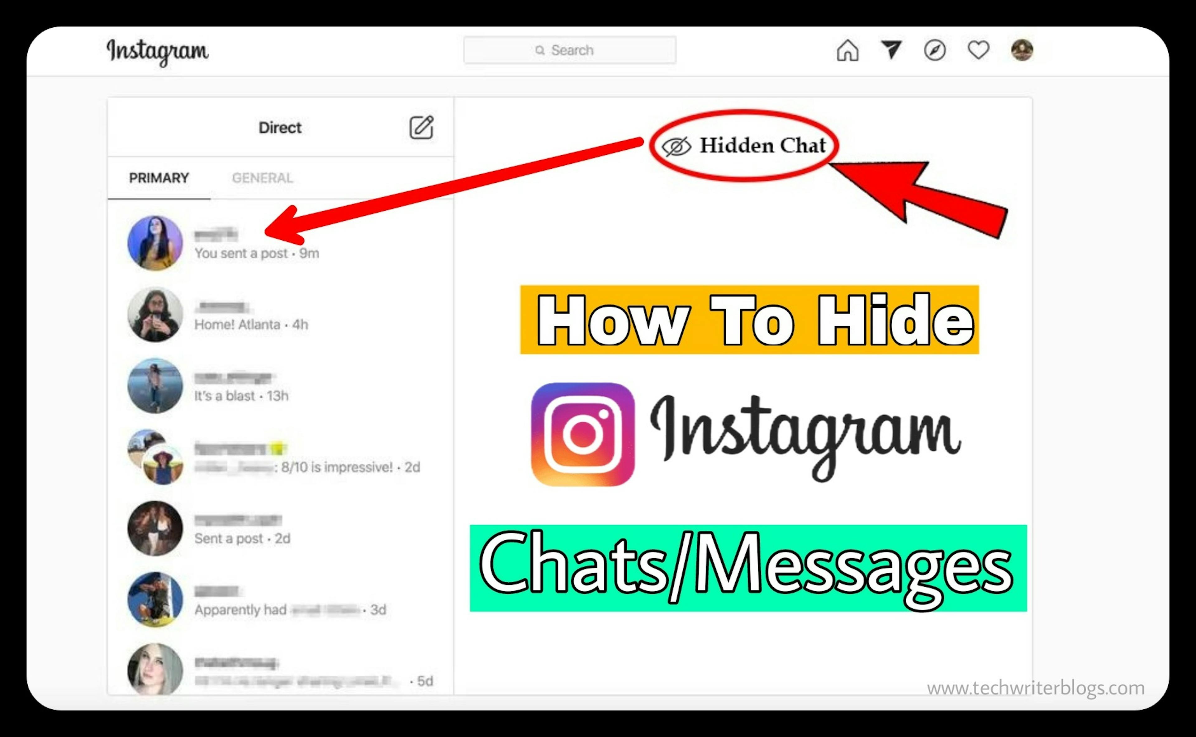 hide instagram messages