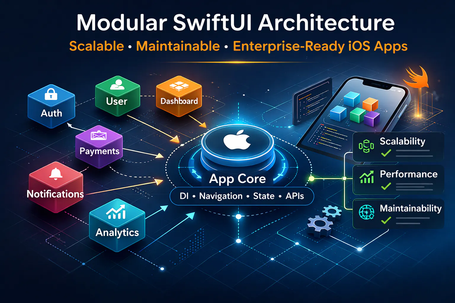 featured image - How to Architect Enterprise-Scale iOS Applications Using Modular SwiftUI
