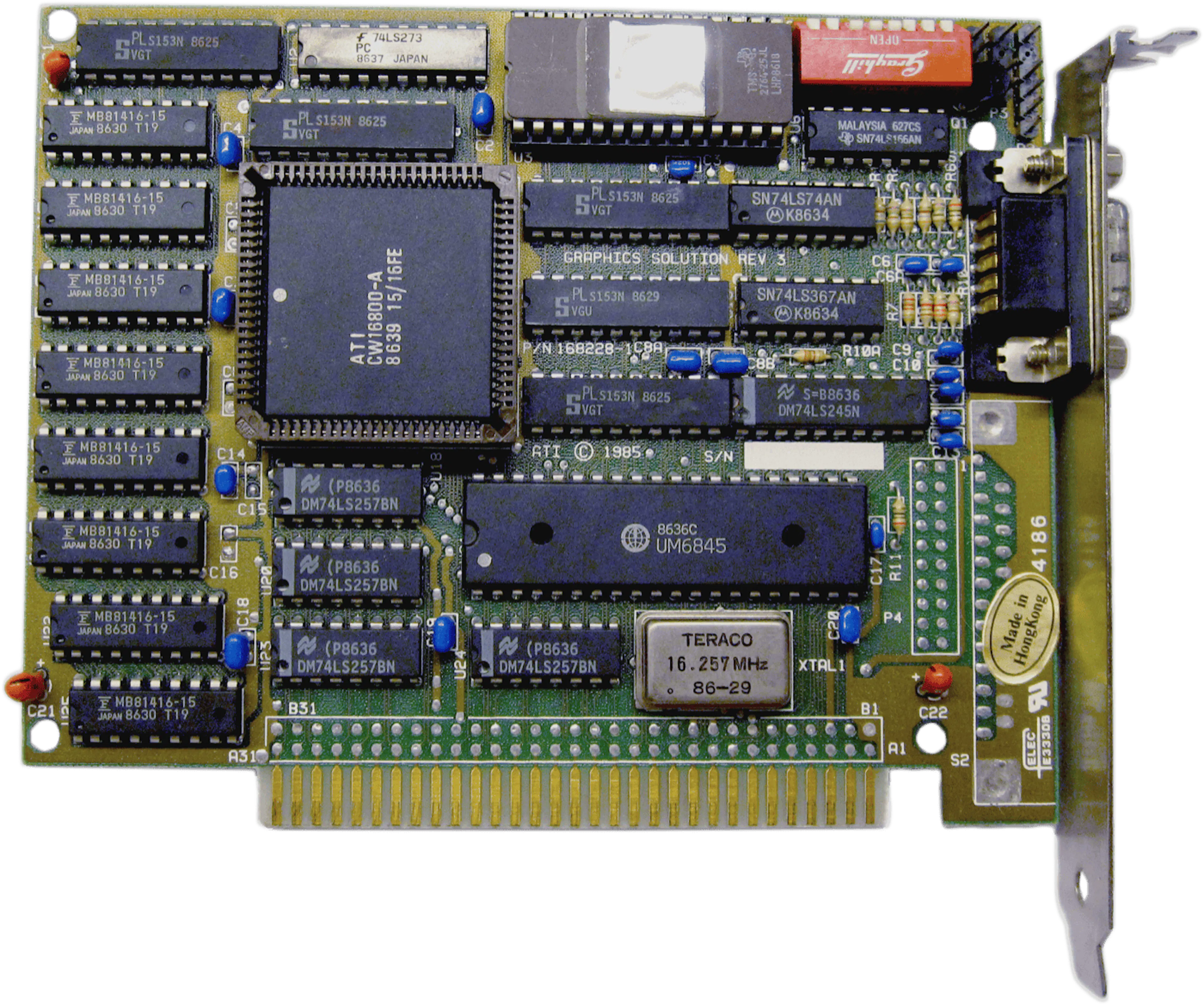  A graphics card PCB. Photo: Jörgen Nixdorf / Wikimedia Commons (CC BY-SA 3.0).