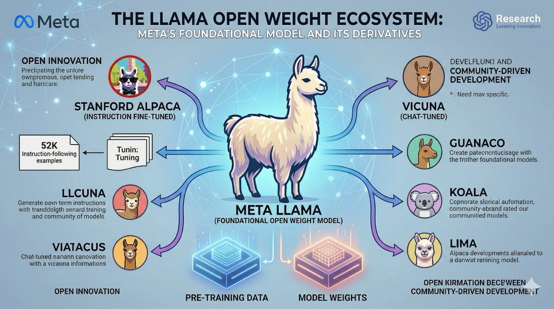 Meta LLaMA and derivatives