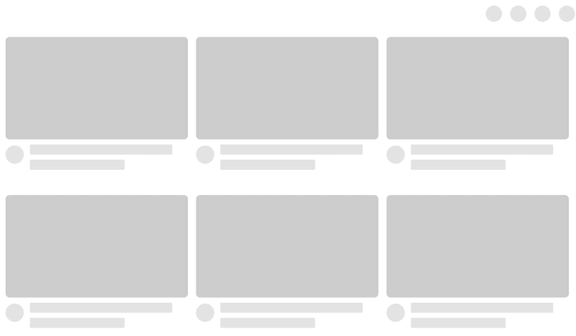 YouTube skeleton screen.