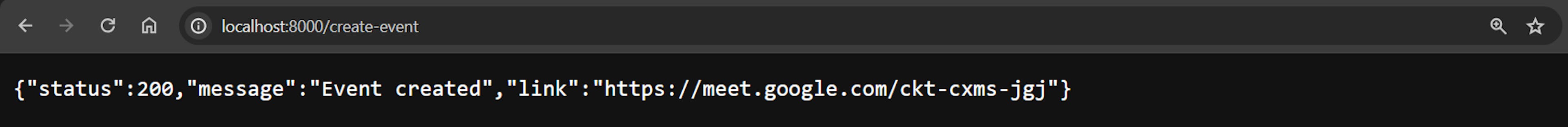 http://localhost:8000/create-event route