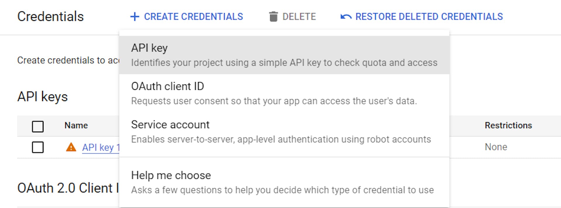 API Key Generation Page