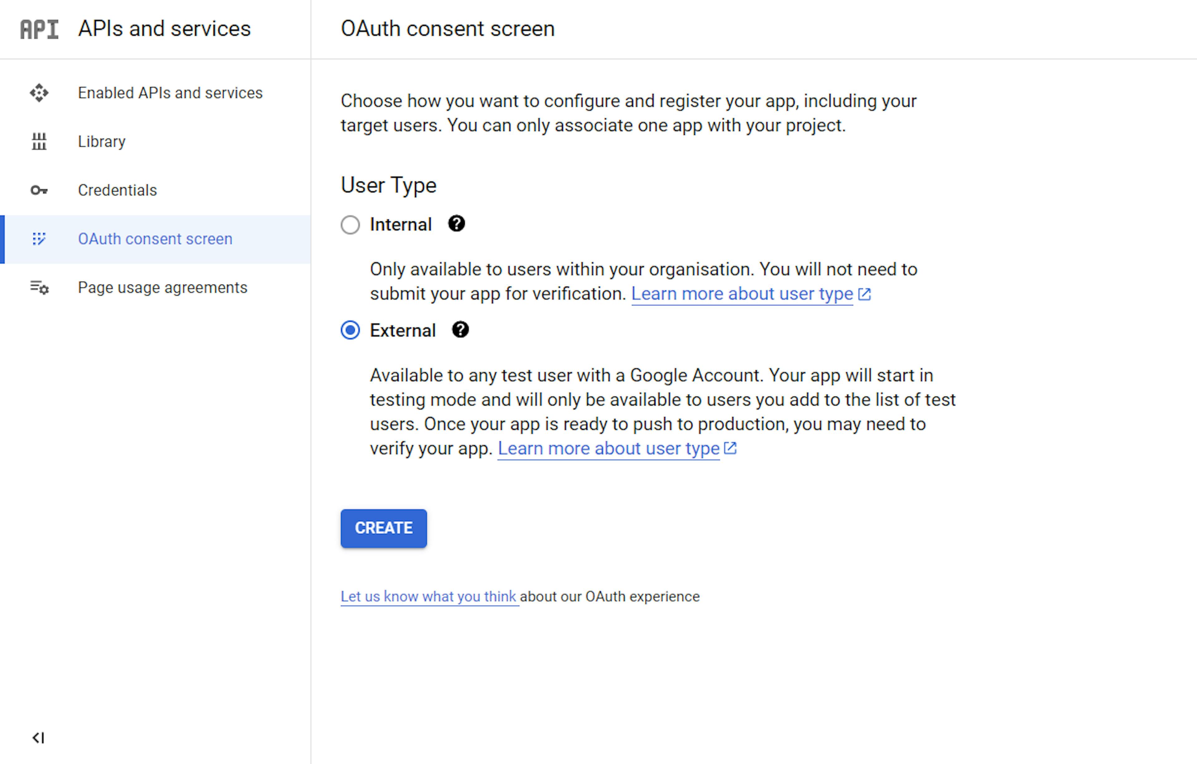 Écran de consentement OAuth
