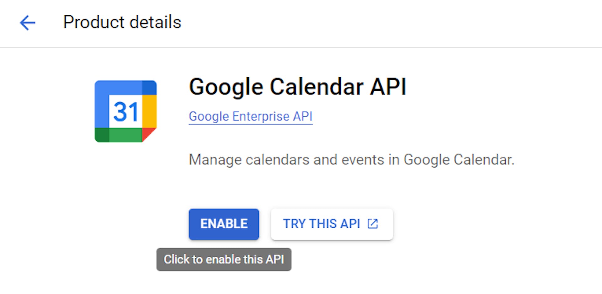 API Google Agenda