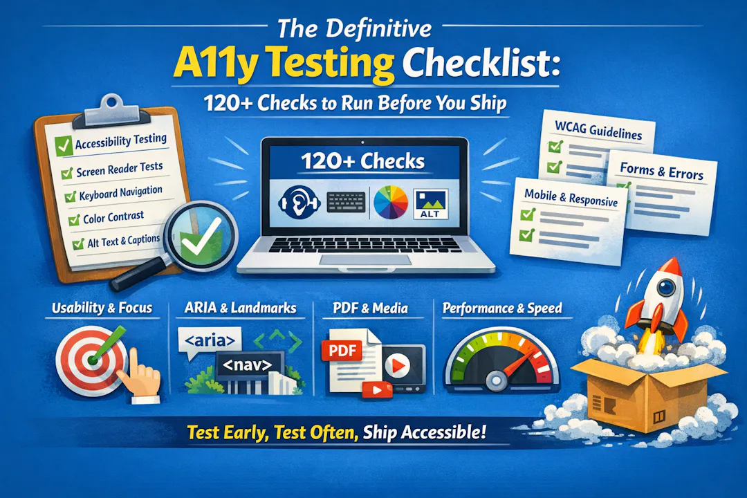 The Ultimate A11y Testing Checklist: 120+ Checks to Run Before You Ship ...