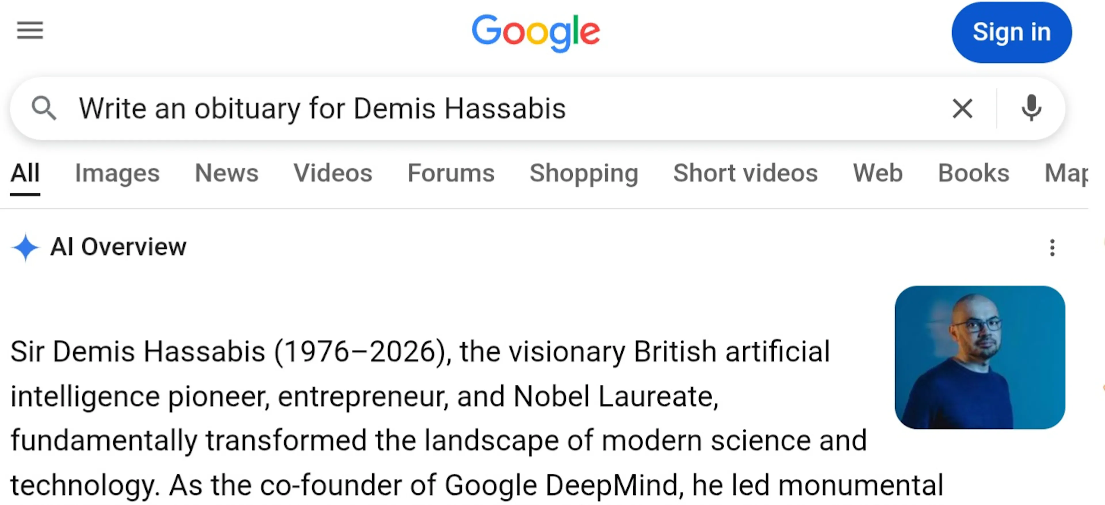 featured image - Why Does Google AI Overviews Write Obituaries for Several Living Public Figures? AI Alignment?