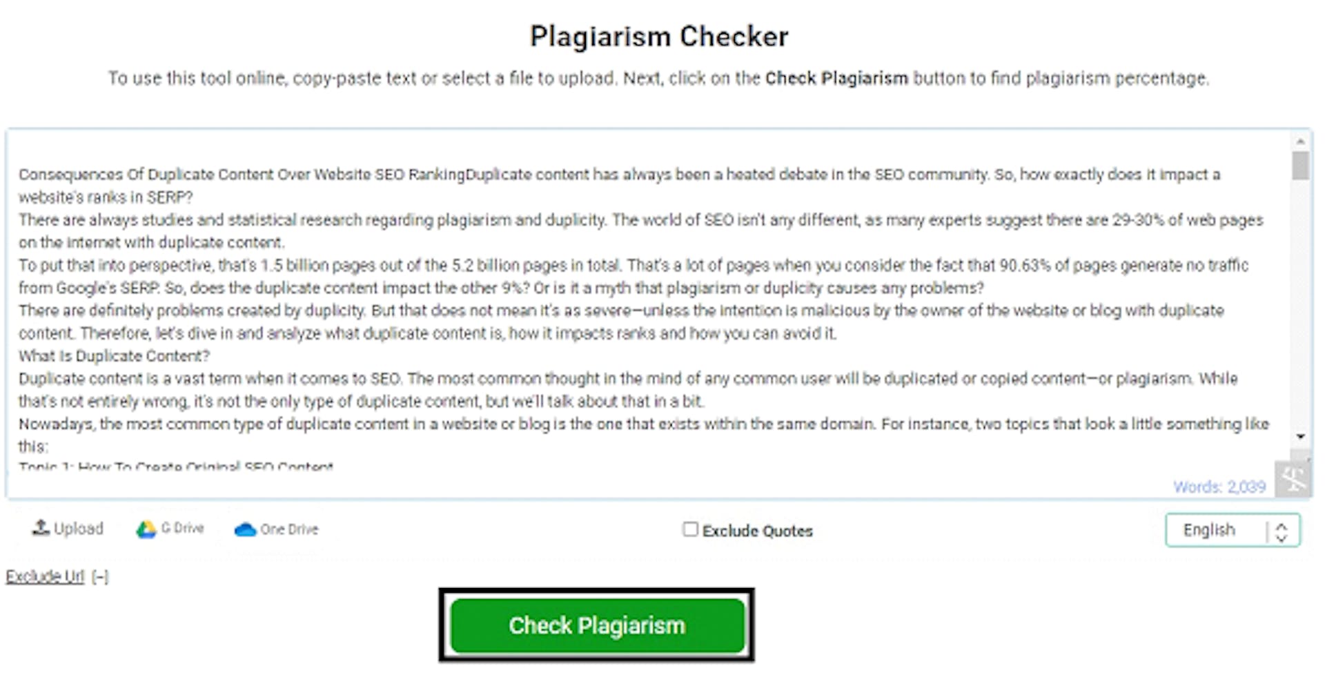 Plagiarism-checkers