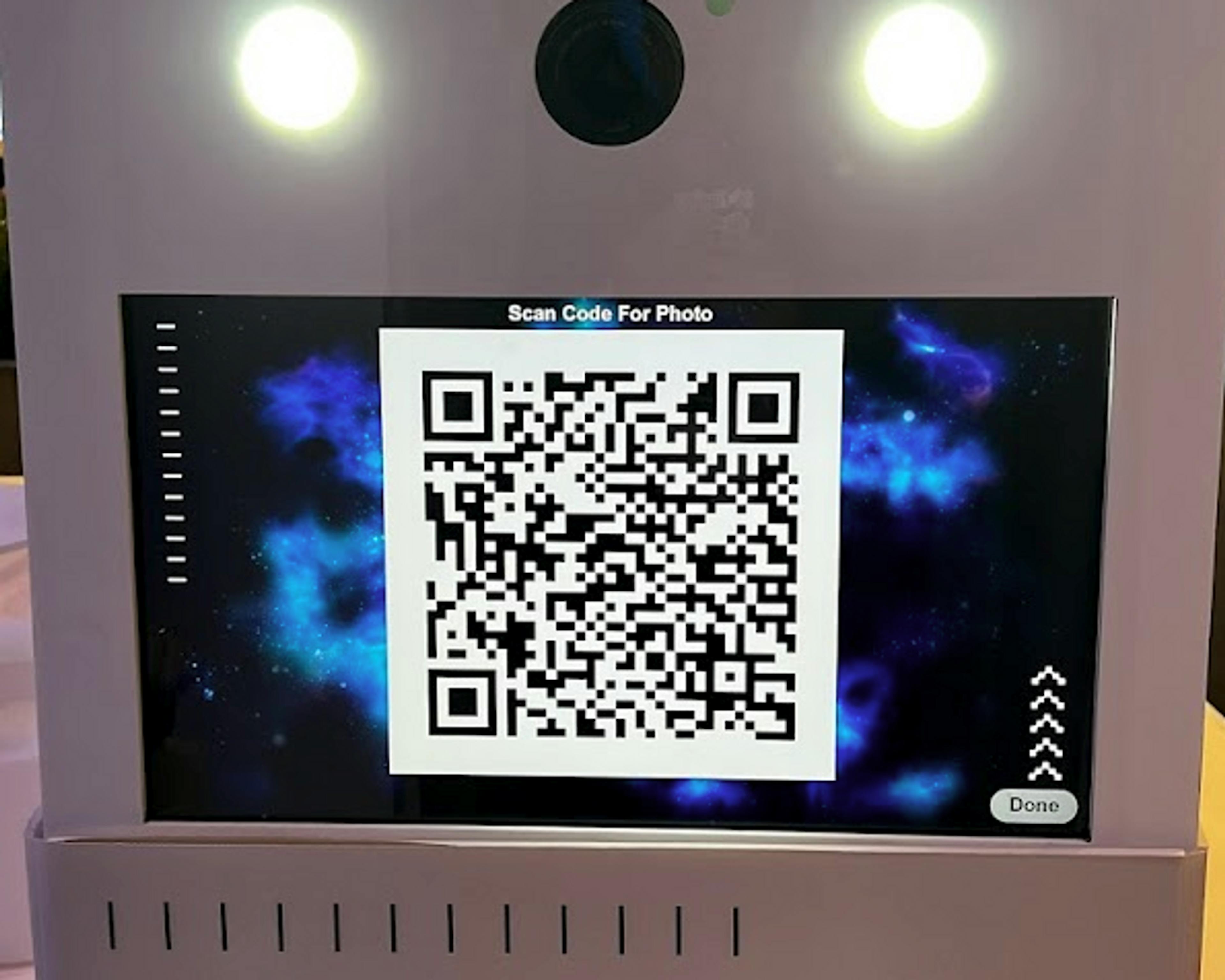 Un code QR contenant le CID d'un selfie