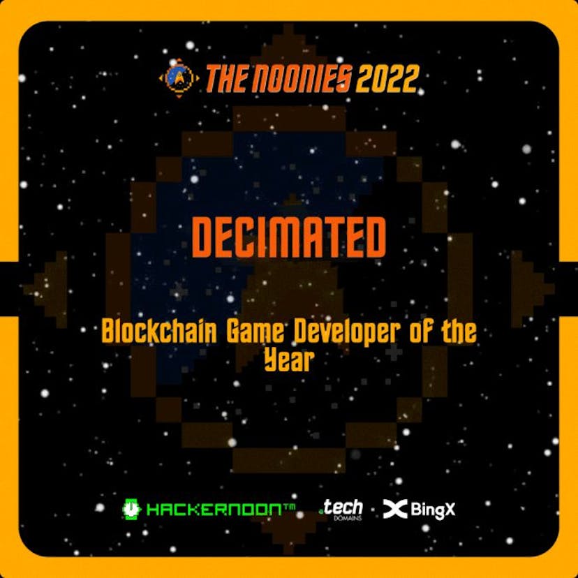 /meet-decimated-the-noonies-2022-winner-of-blockchain-game-developer-of-the-year feature image