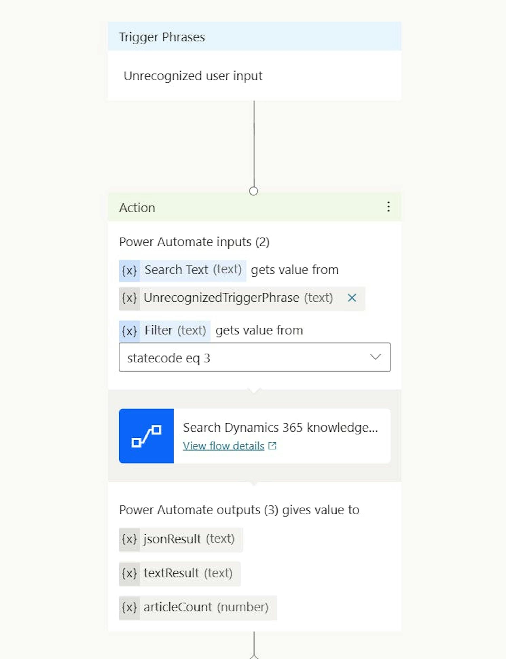 New action to search the Knowledgebase