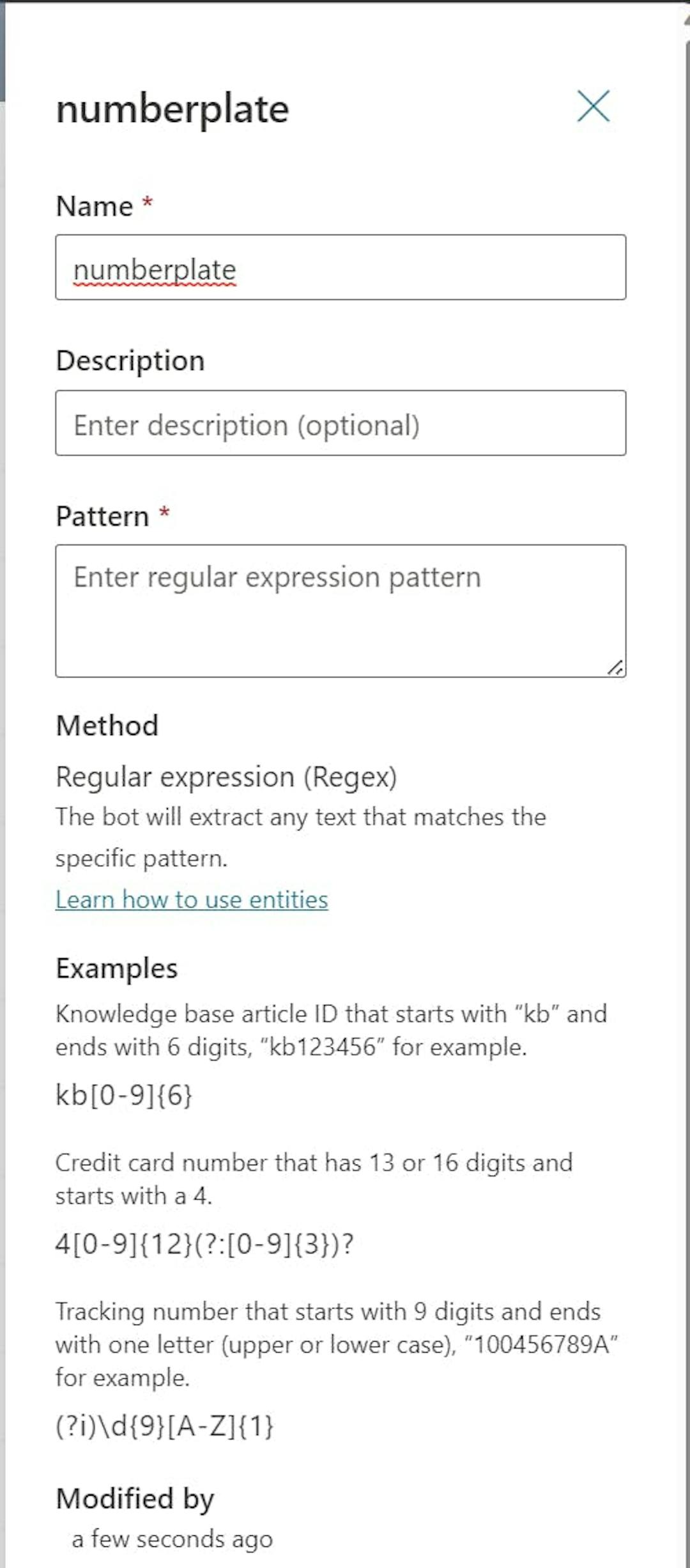 defining a regular expression