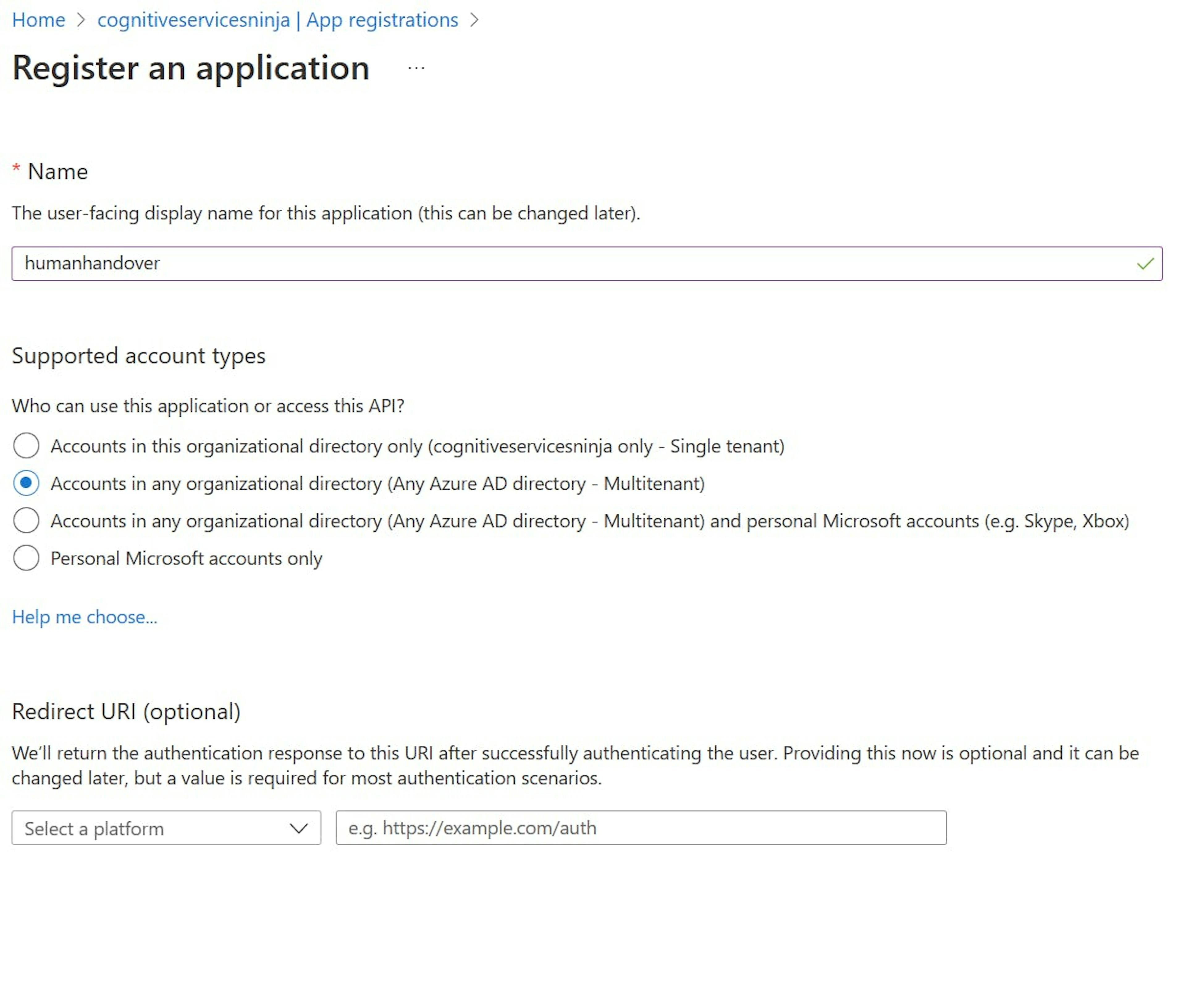 Configure App registration