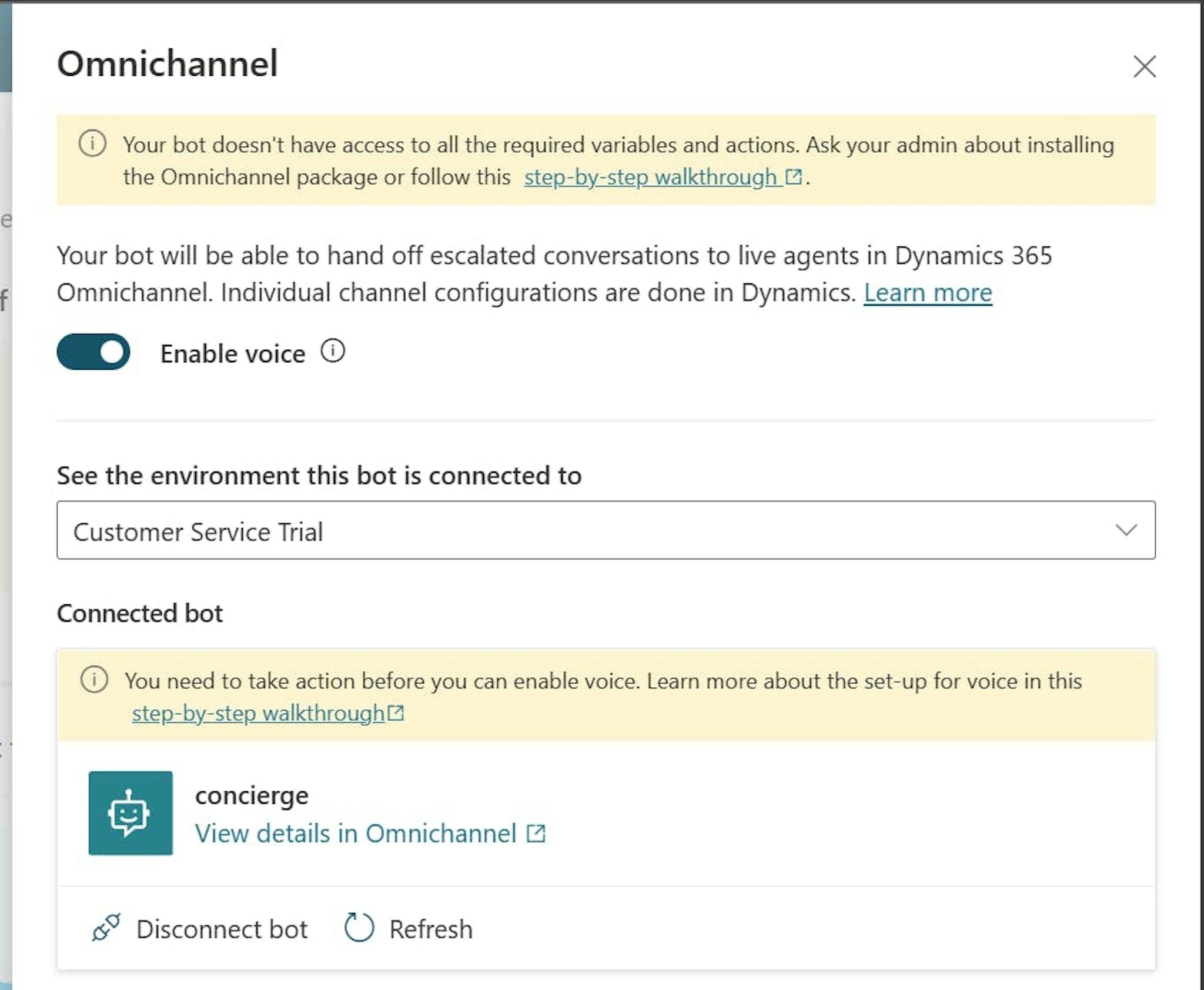 configure omnichannel