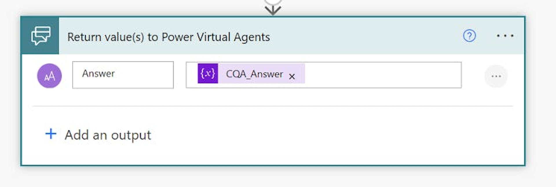 Return Value with Content of CQA_Answer Variable