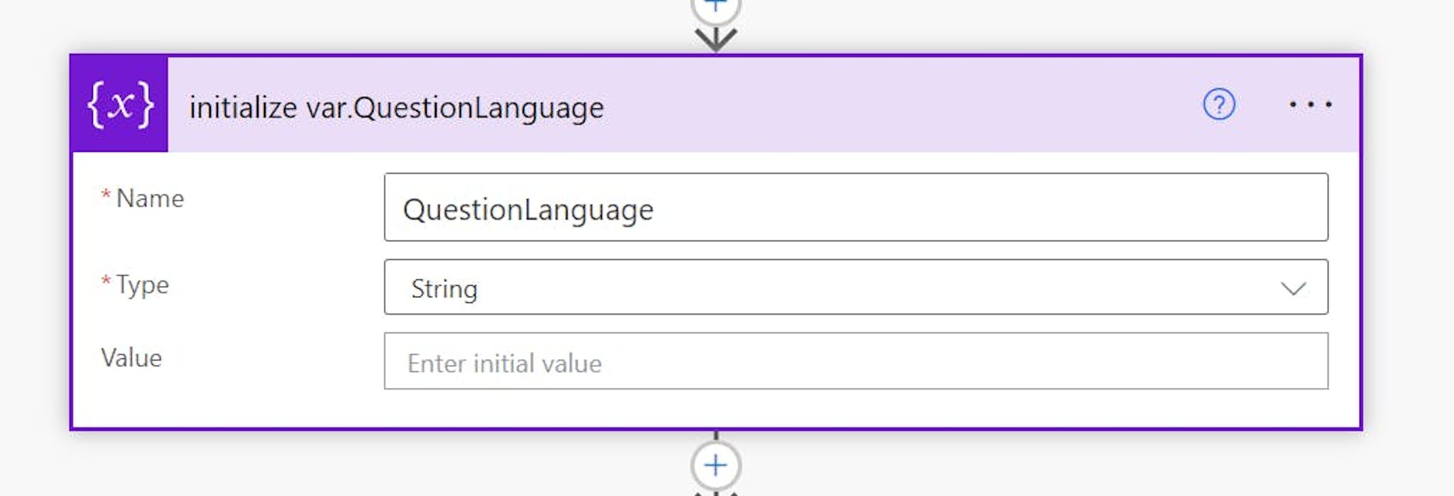 Initialize variable