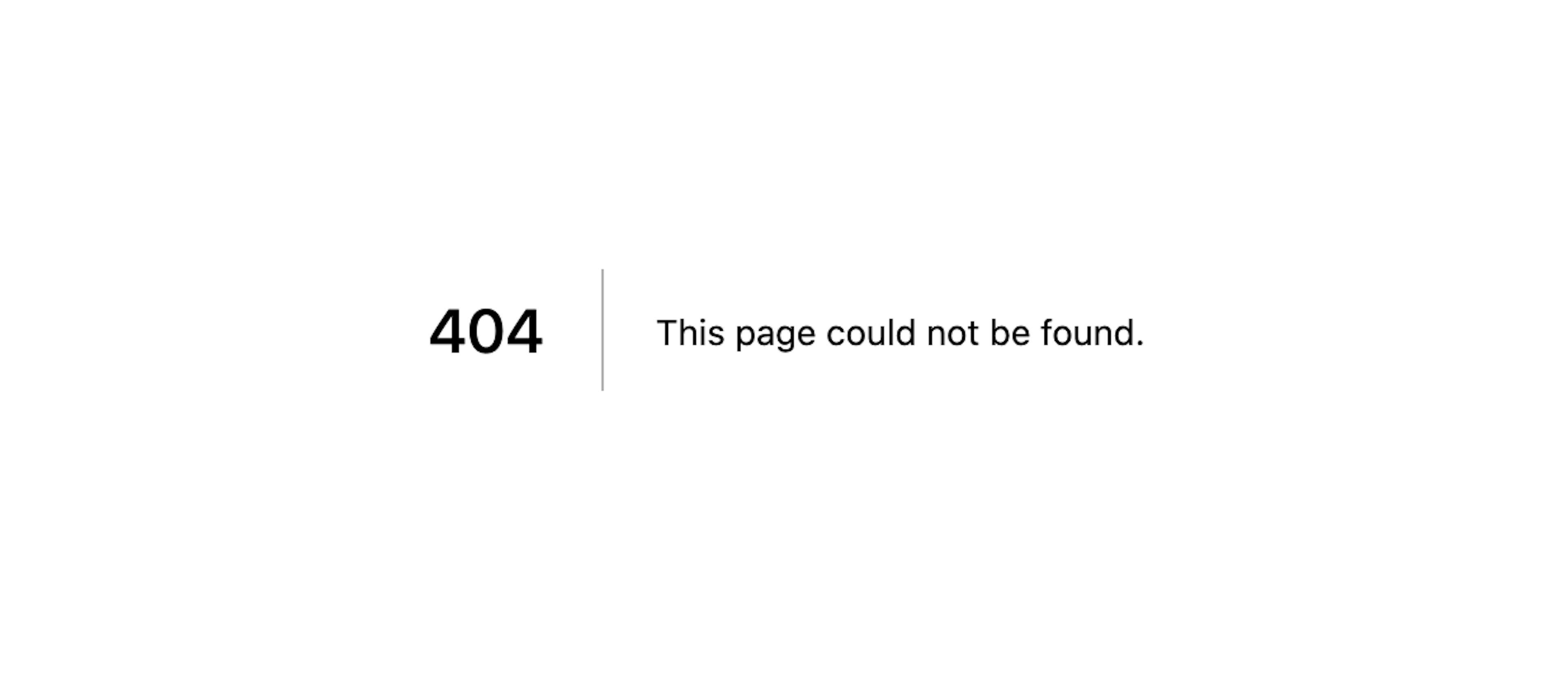 Initial 404 Page
