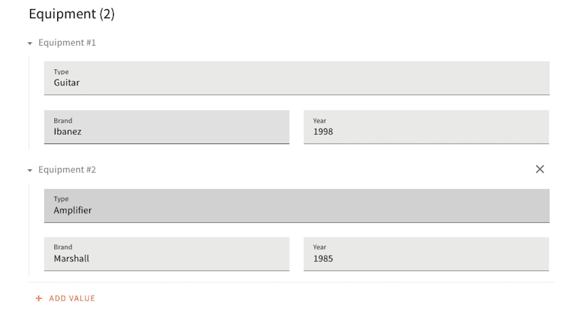 Multi Value Model Preview