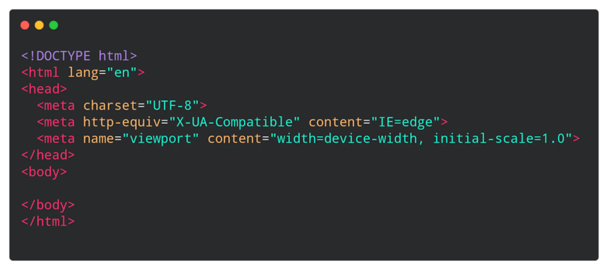 html boilerplate code
