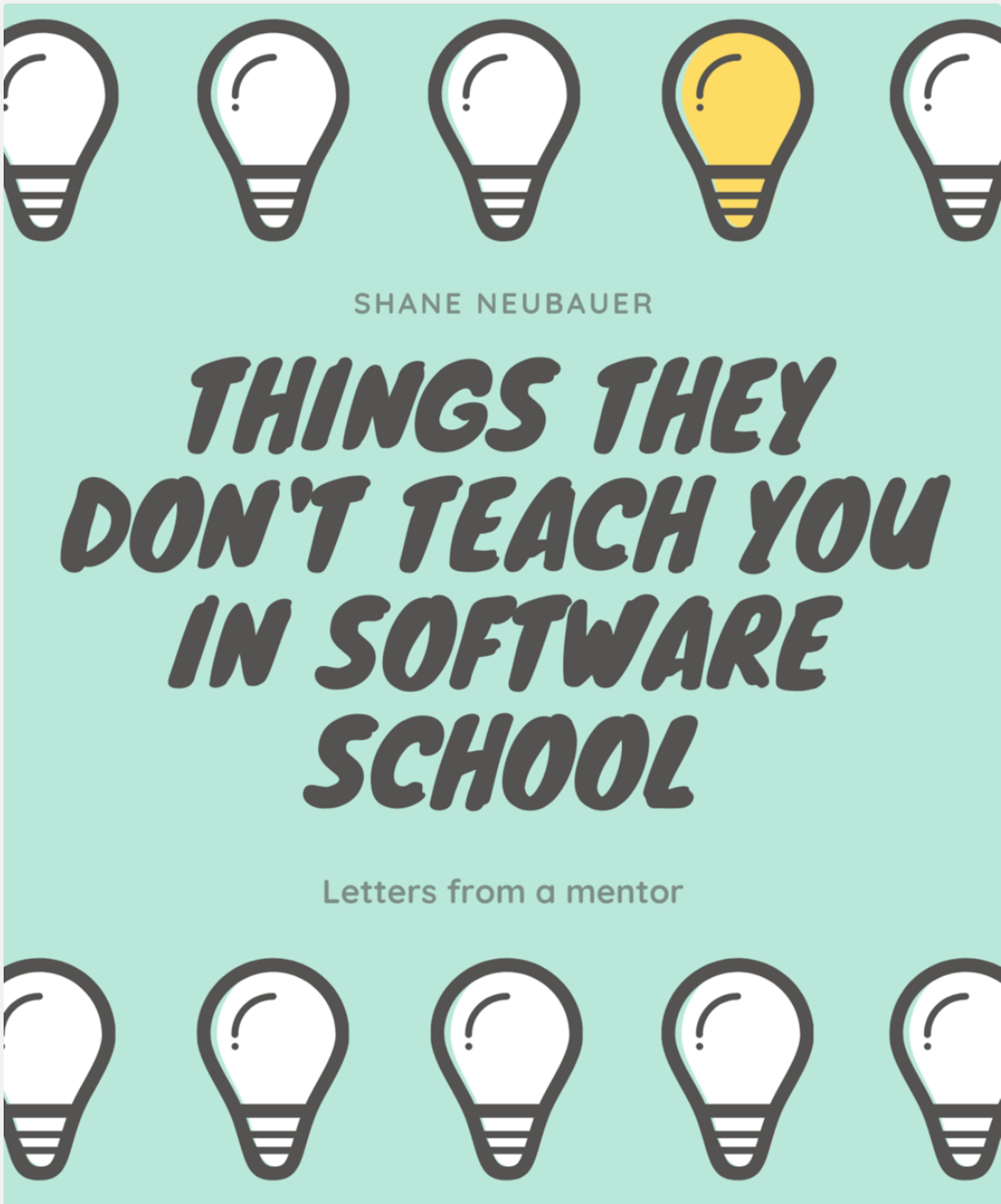 Things They Don't Teach You In Software School book