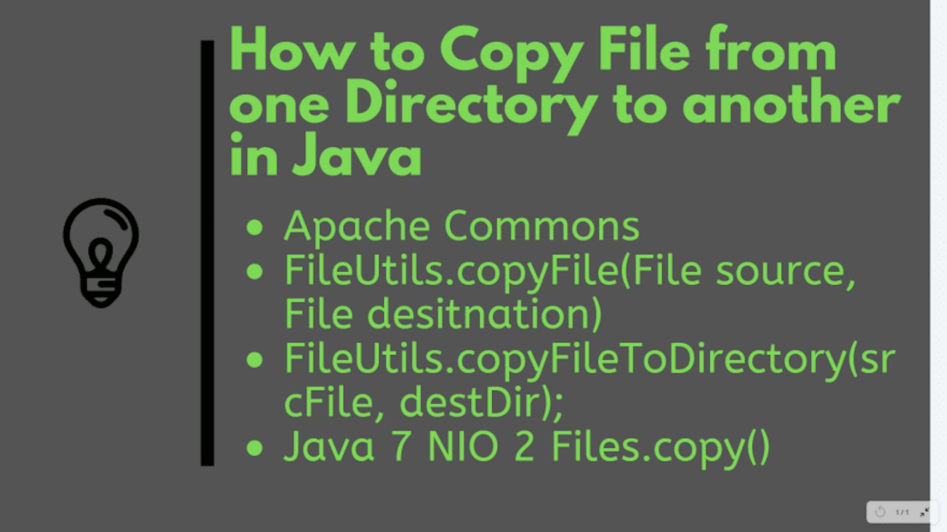 How to copy files from one directory to another in Java