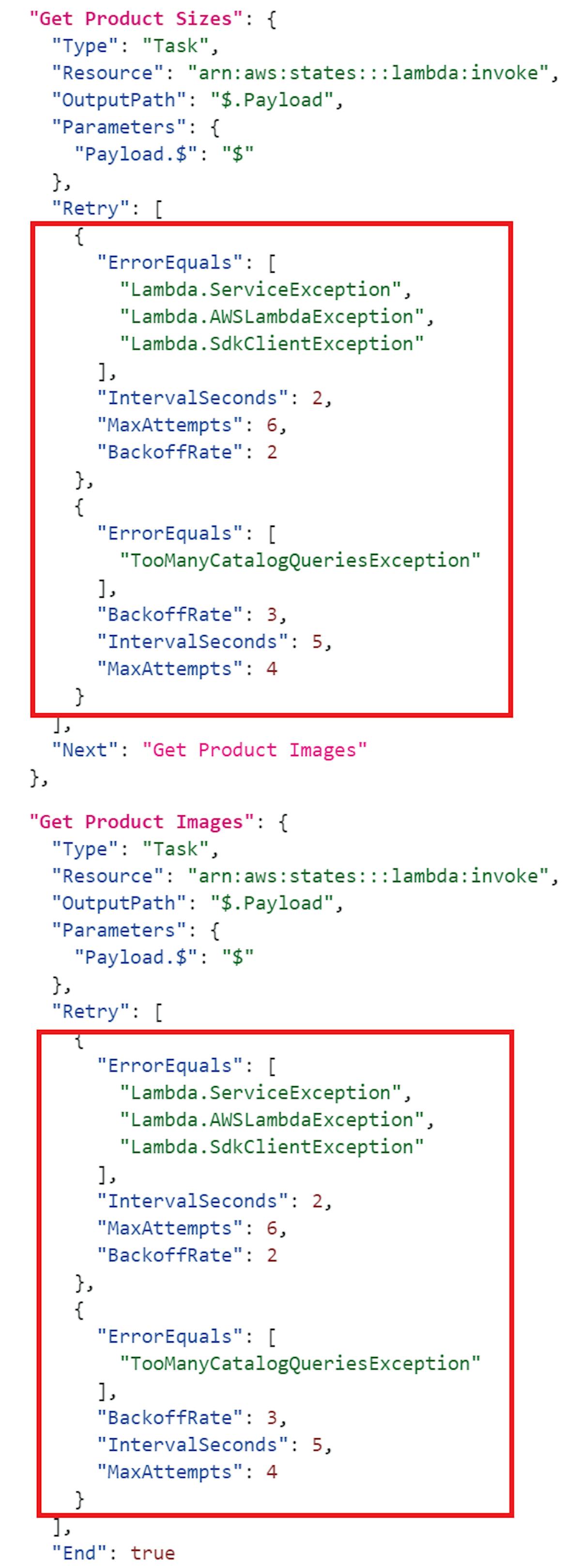 Figure 16. Repetitive blocks of error handling.