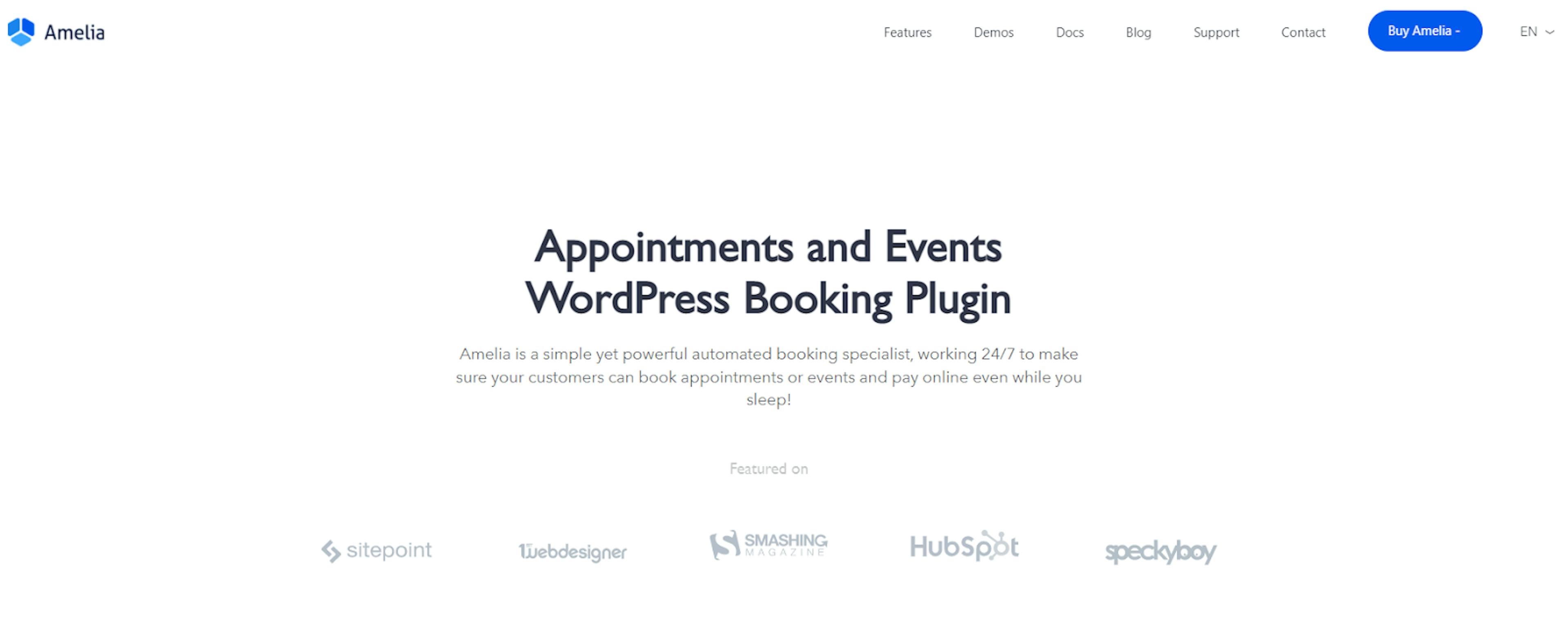 Amelia WordPress booking plugin