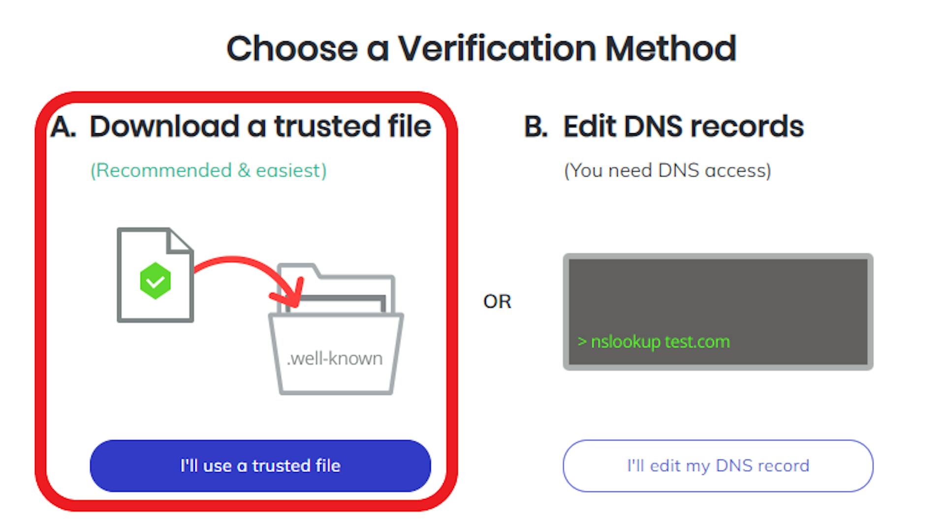 Trusted file option