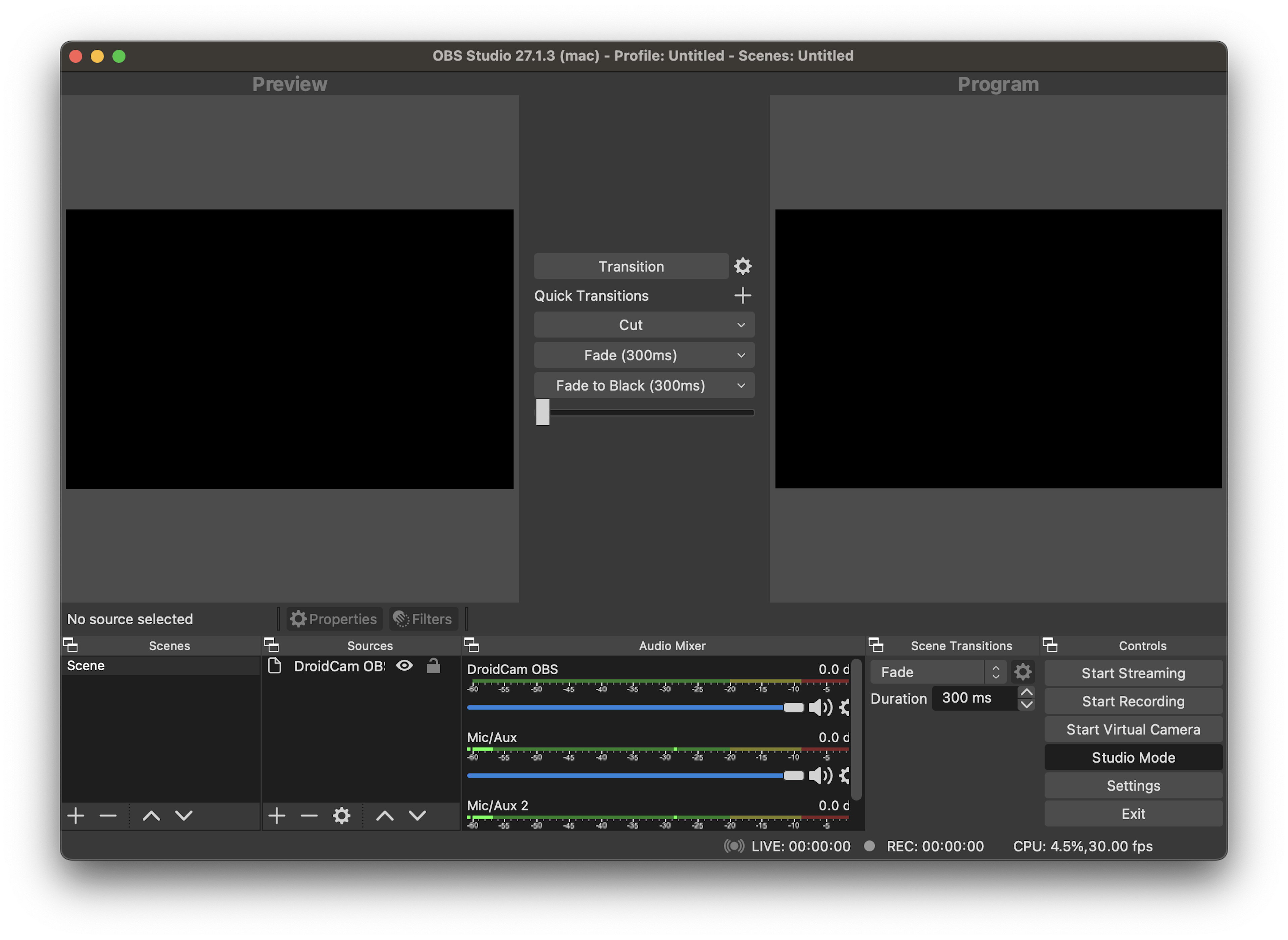 OBS Dashboard