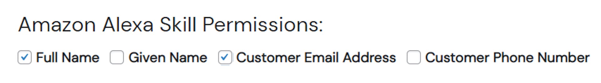 Set Amazon Alexa Skill Permissions